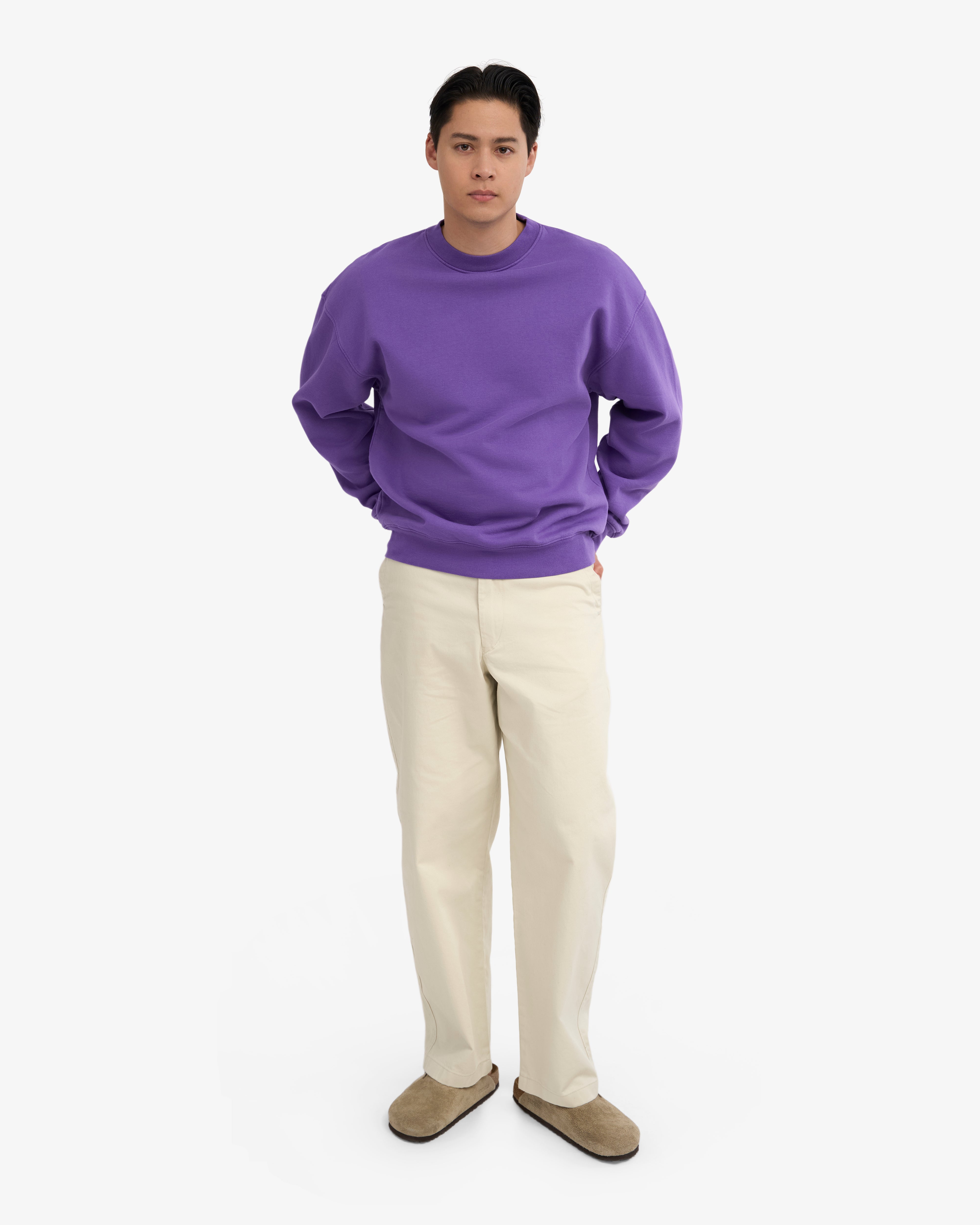 Organic Oversized Crew - Ultra Violet