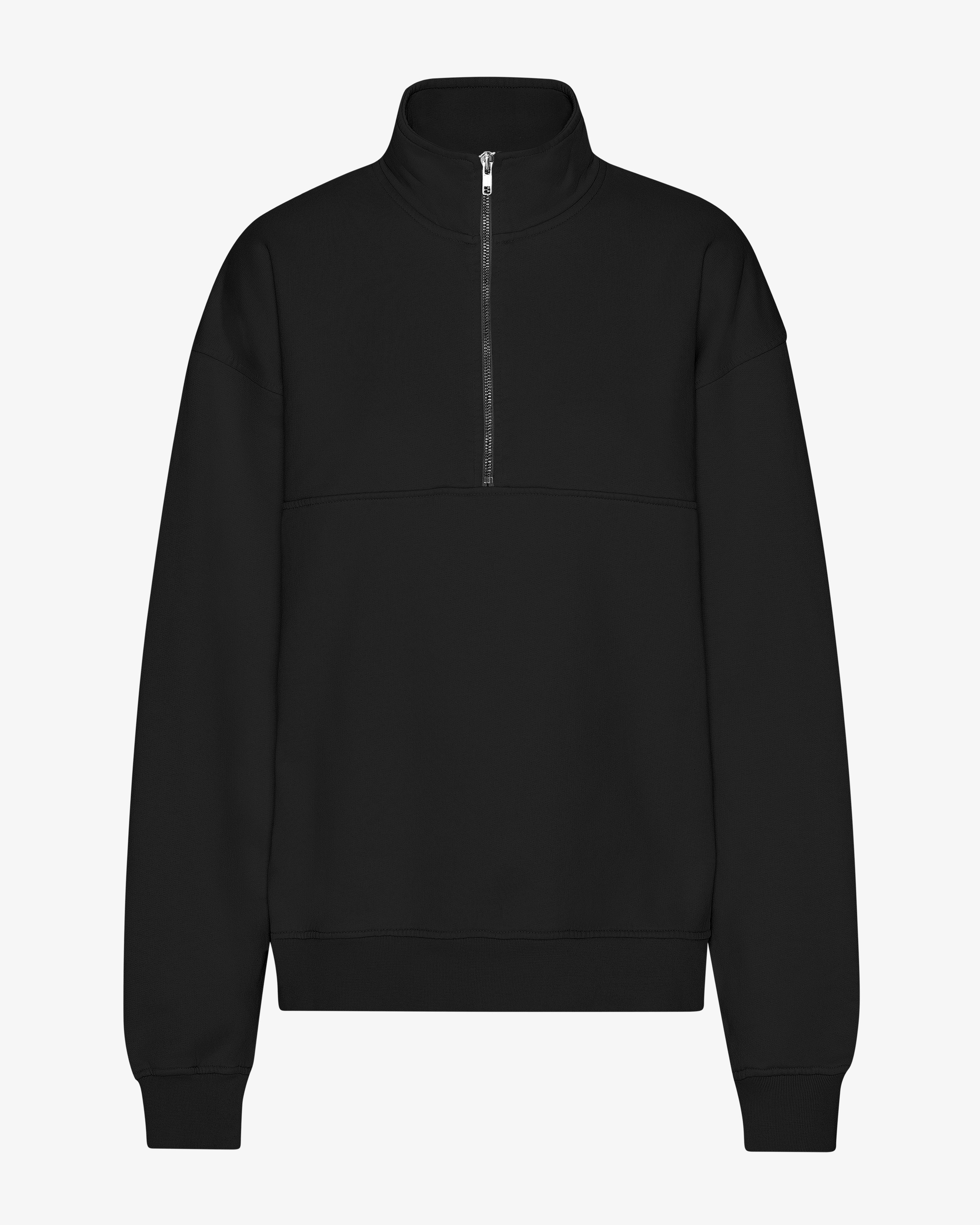 Organic Quarter Zip - Deep Black