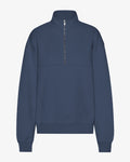 Organic Quarter Zip - Petrol Blue