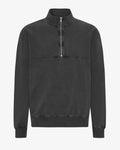 Organic Quarter Zip - Faded Black