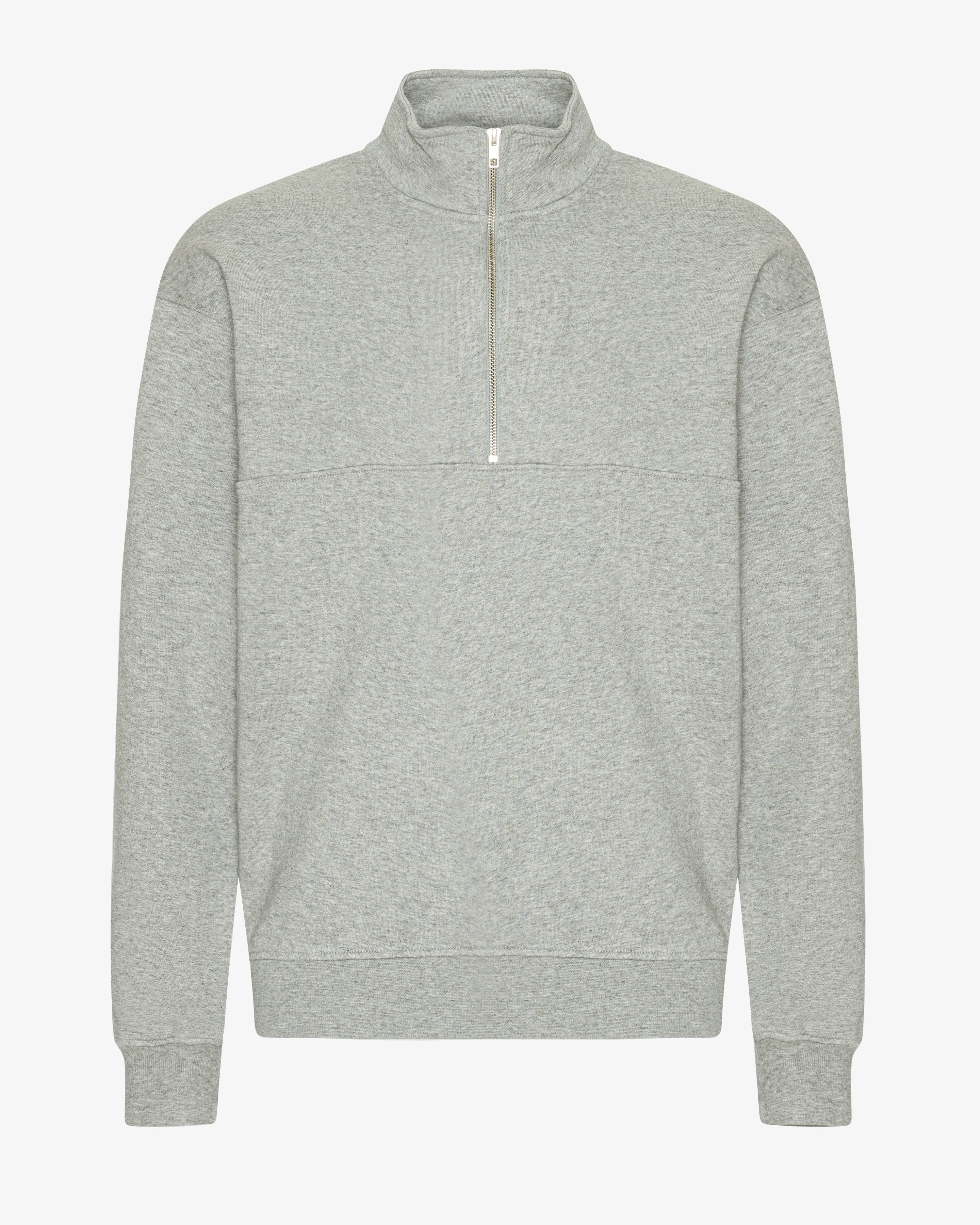 Organic Quarter Zip - Heather Grey