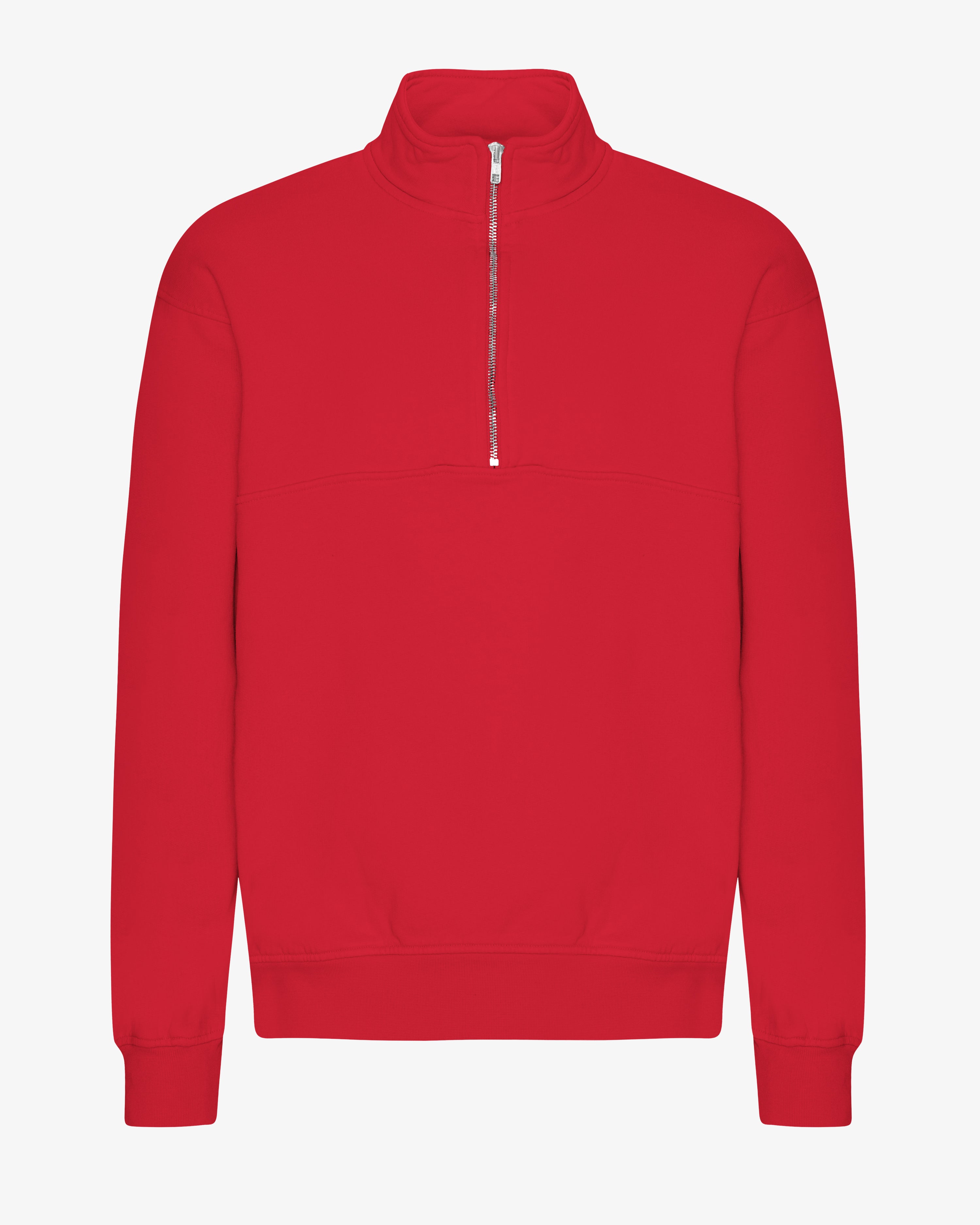 Organic Quarter Zip - Scarlet Red