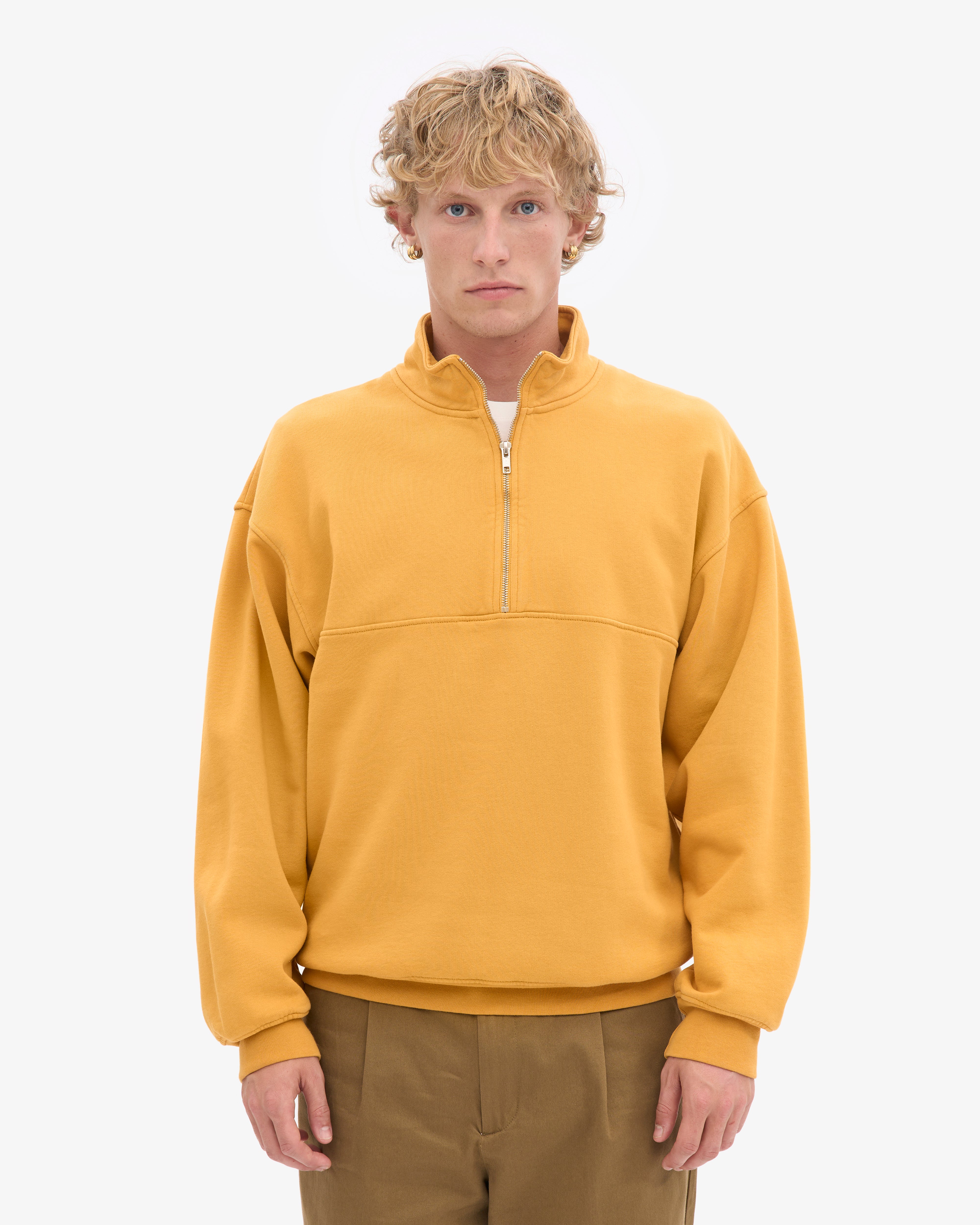 Organic Quarter Zip - Burned Yellow