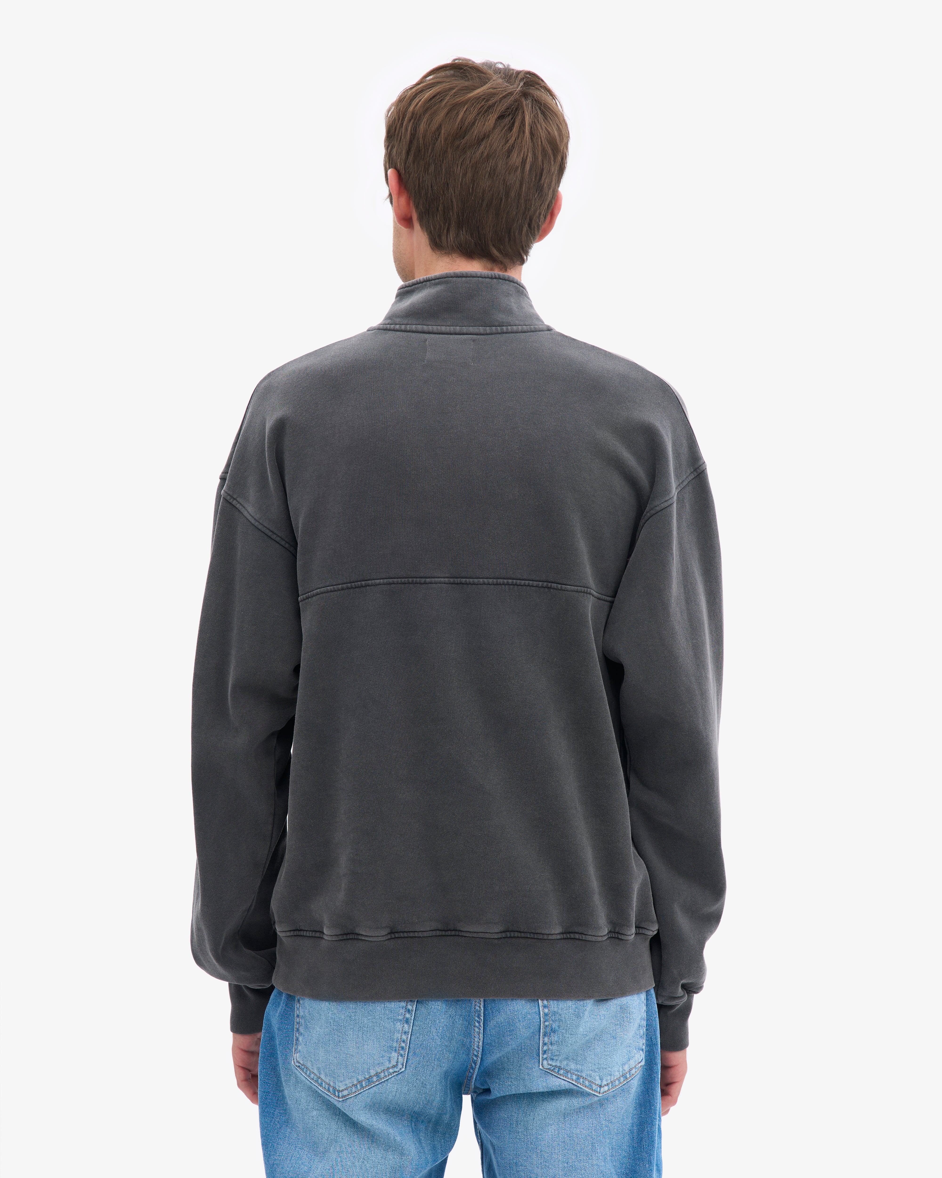 Organic Quarter Zip - Faded Black