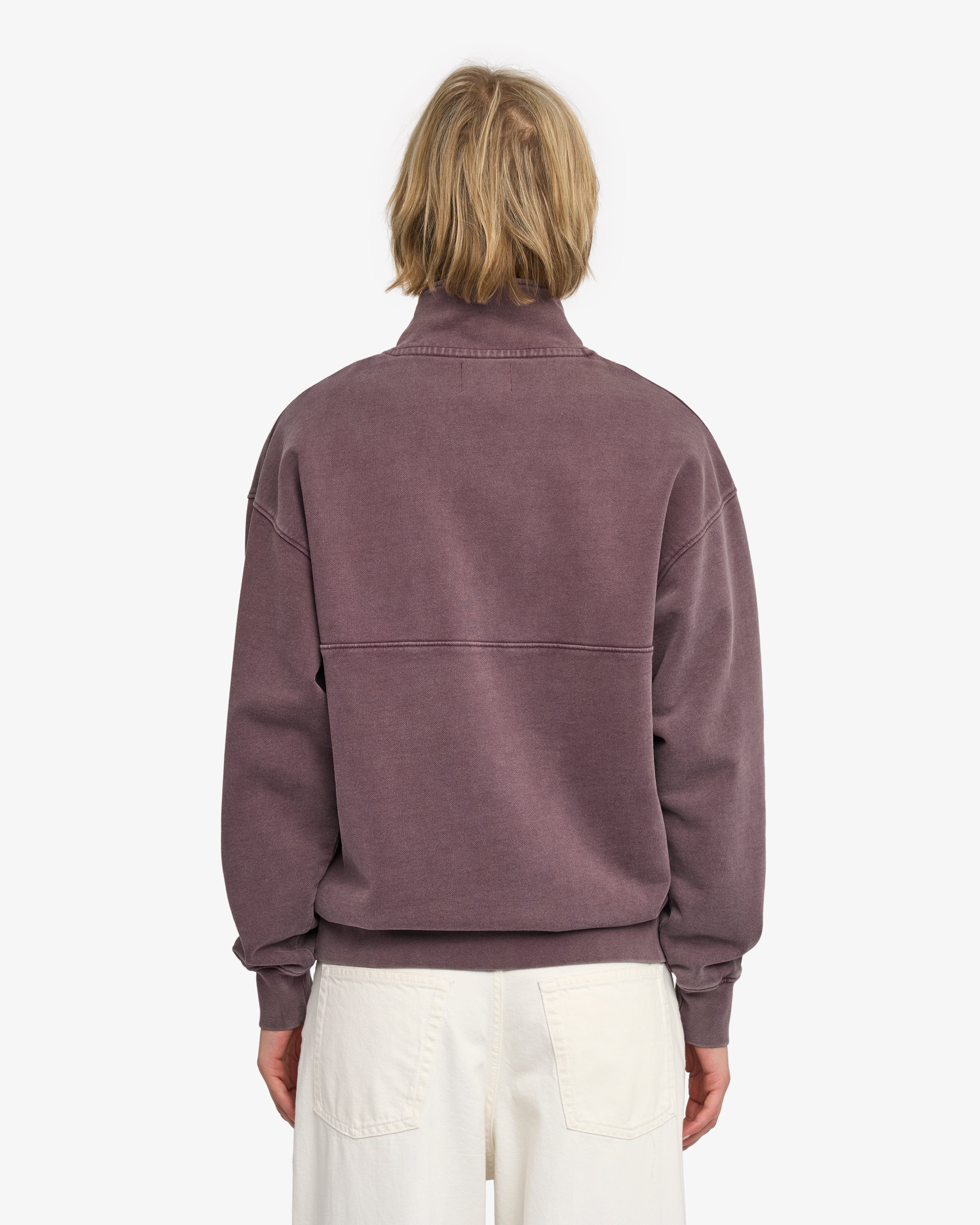 Organic Quarter Zip - Faded Grape