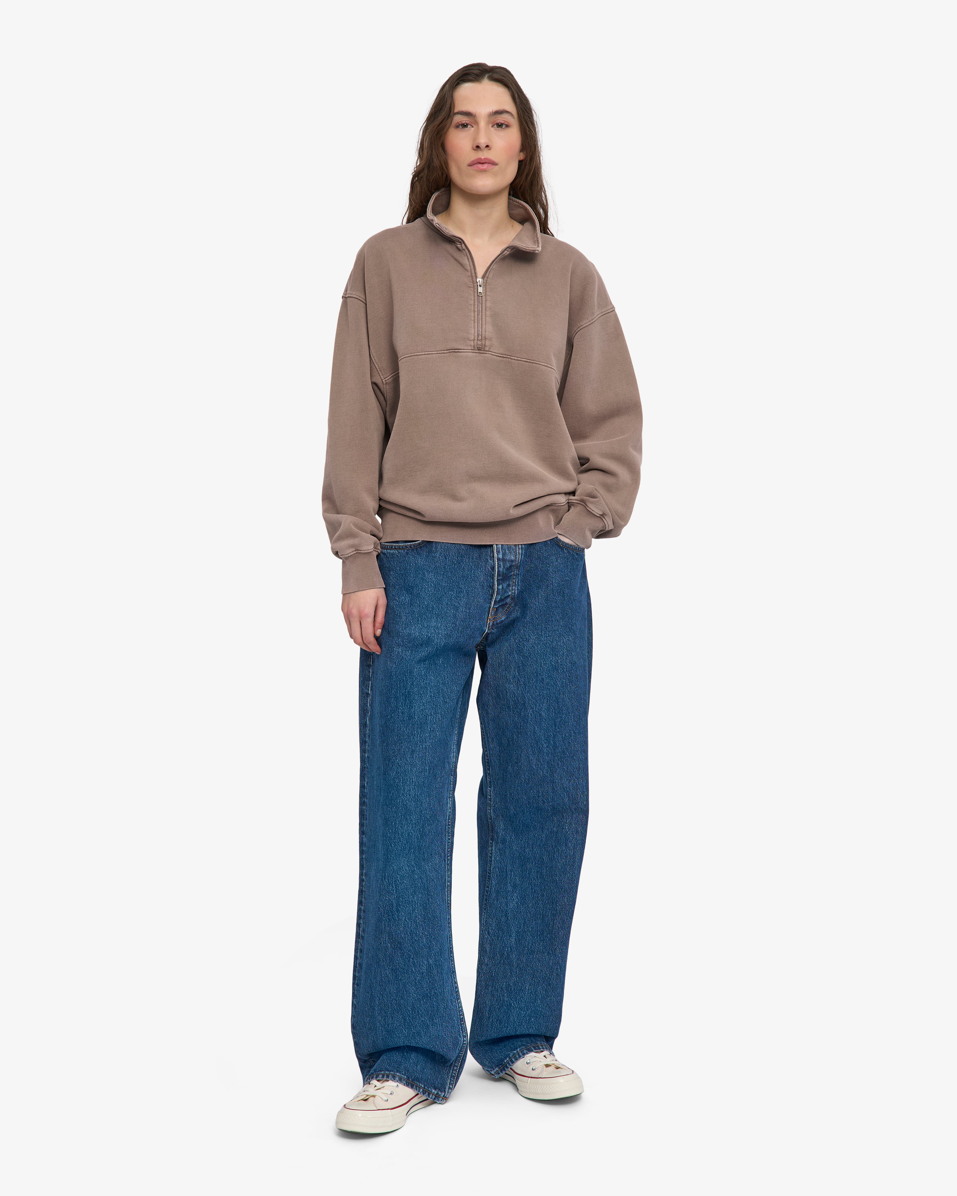 Organic Quarter Zip - Faded Khaki