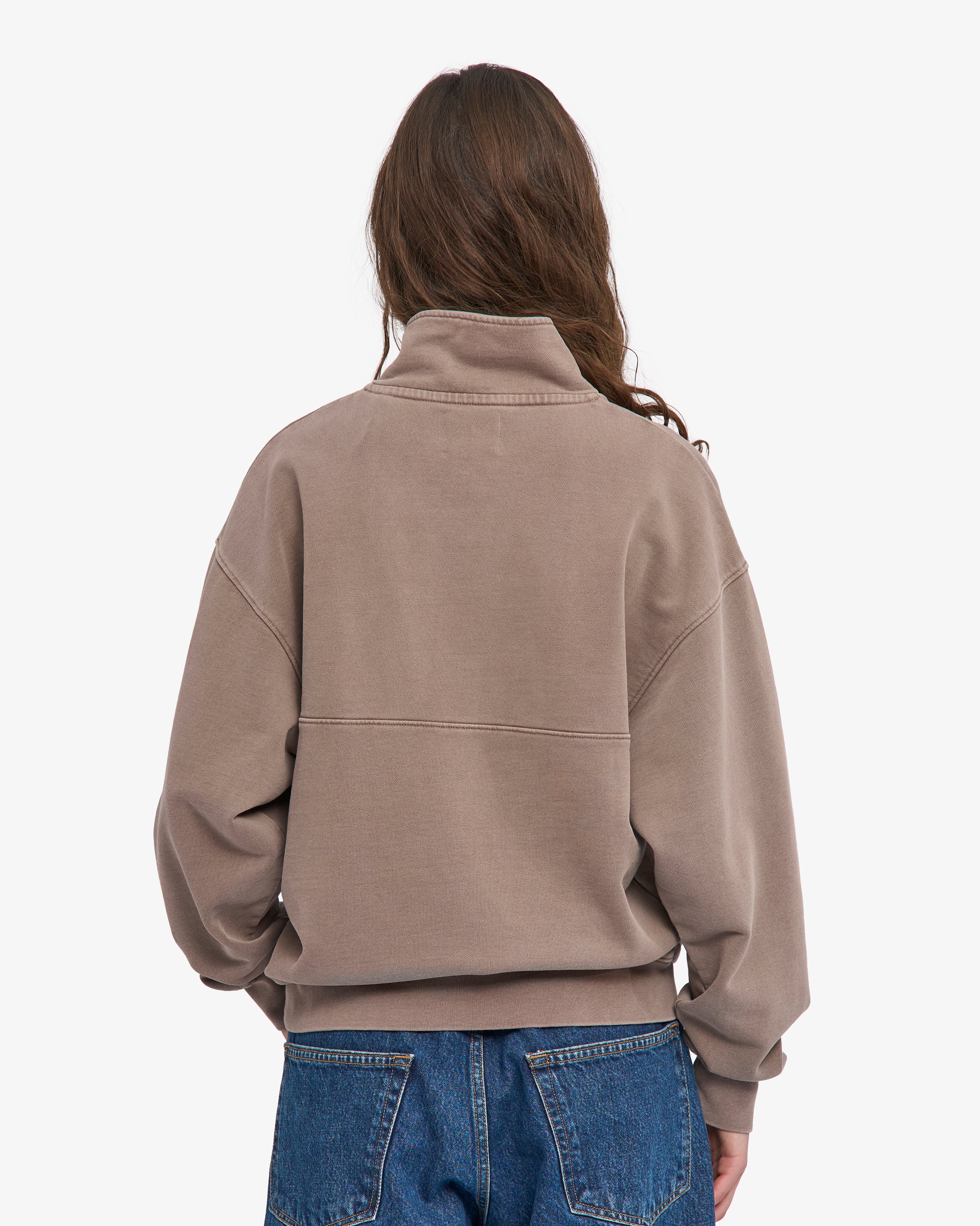 Organic Quarter Zip - Faded Khaki