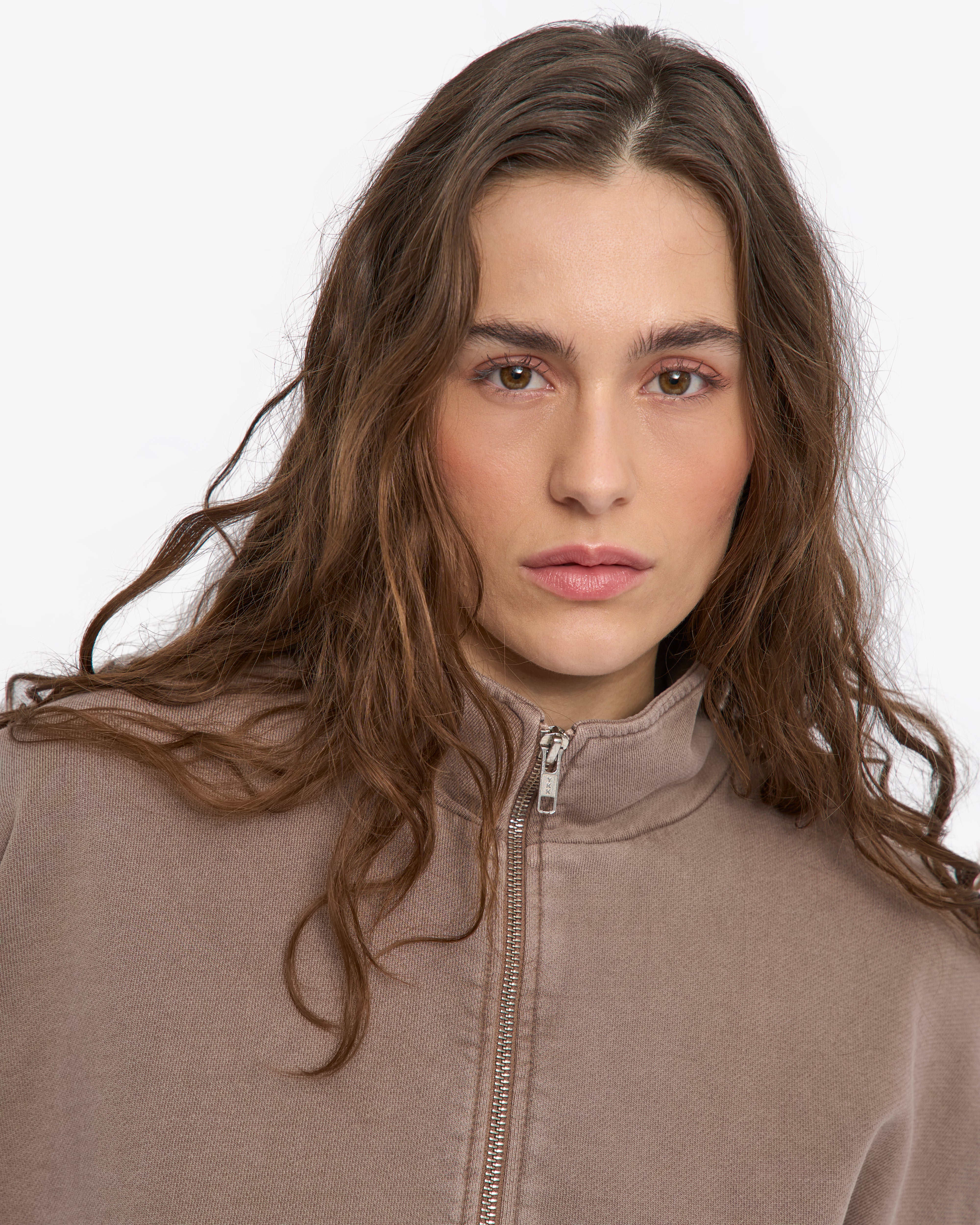 Organic Quarter Zip - Faded Khaki