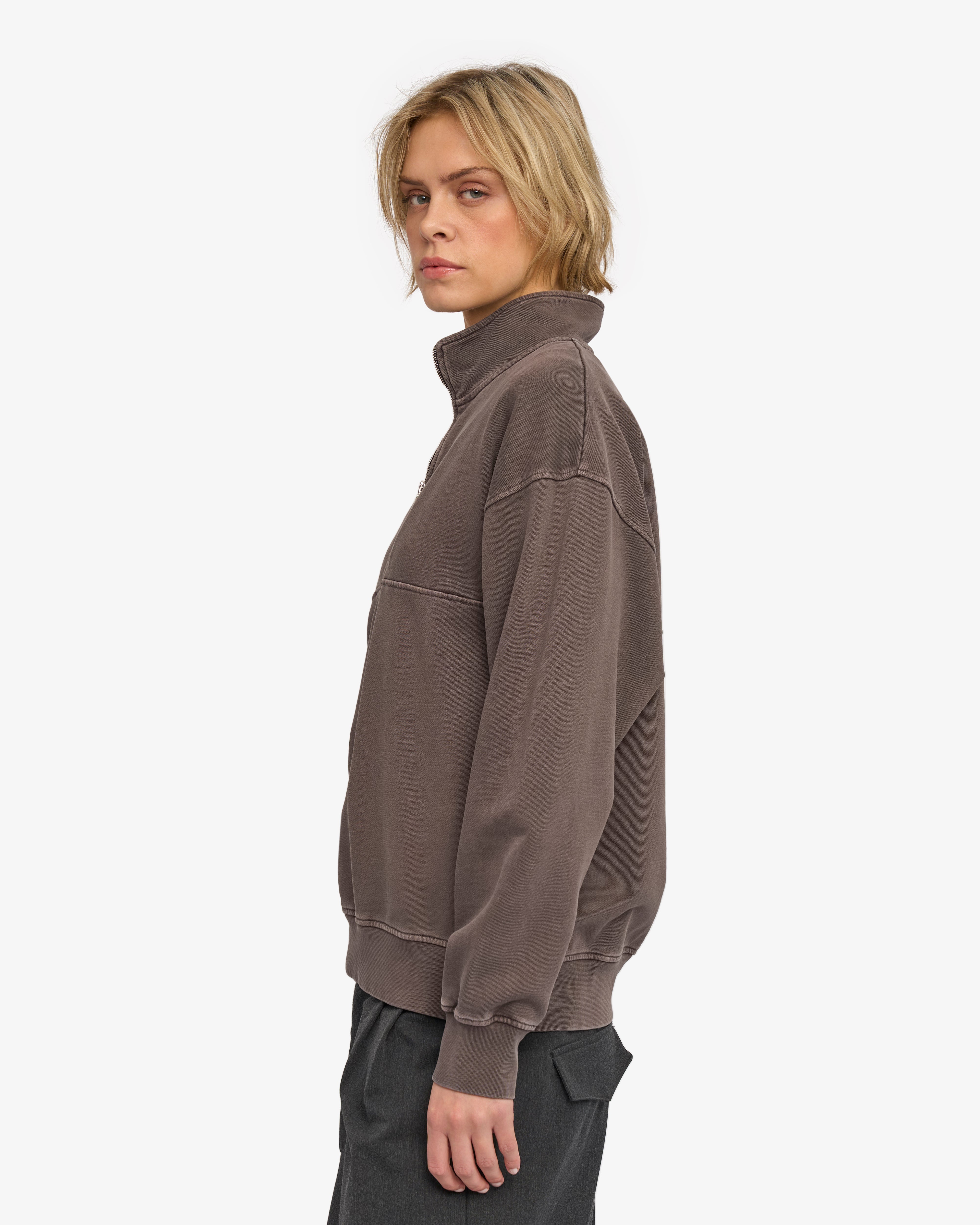Organic Quarter Zip - Faded Mud