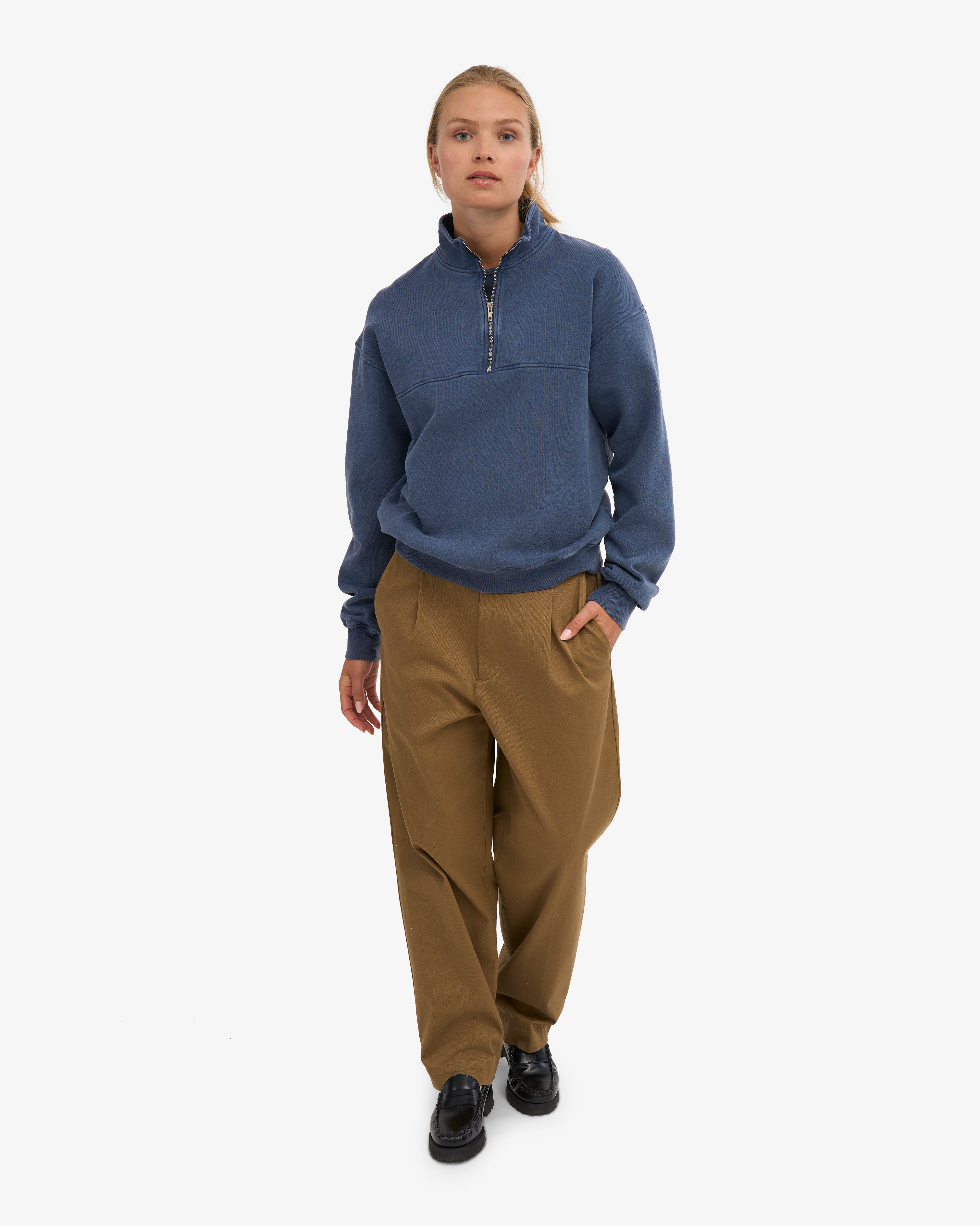 Organic Quarter Zip - Neptune Blue