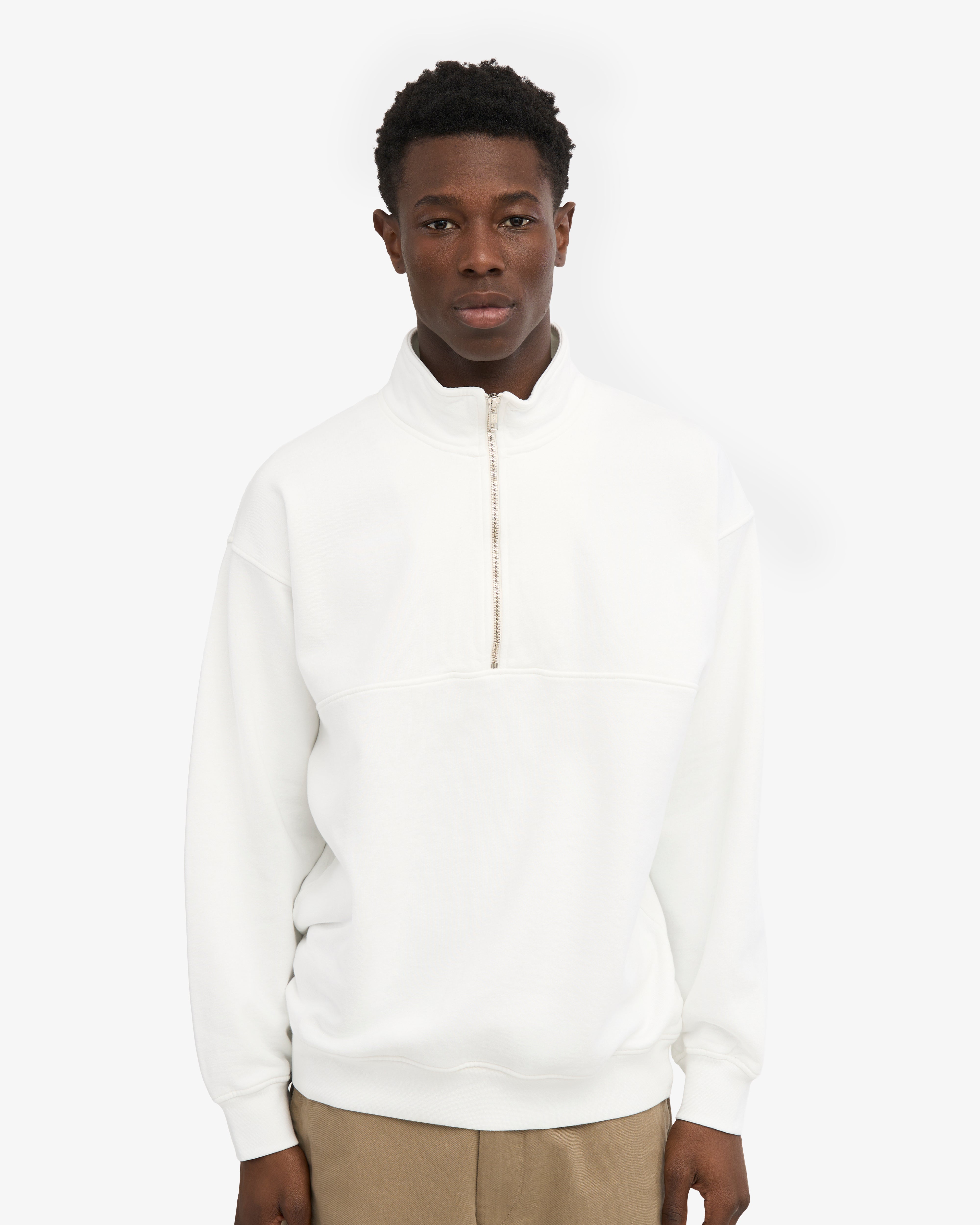 Organic Quarter Zip - Optical White
