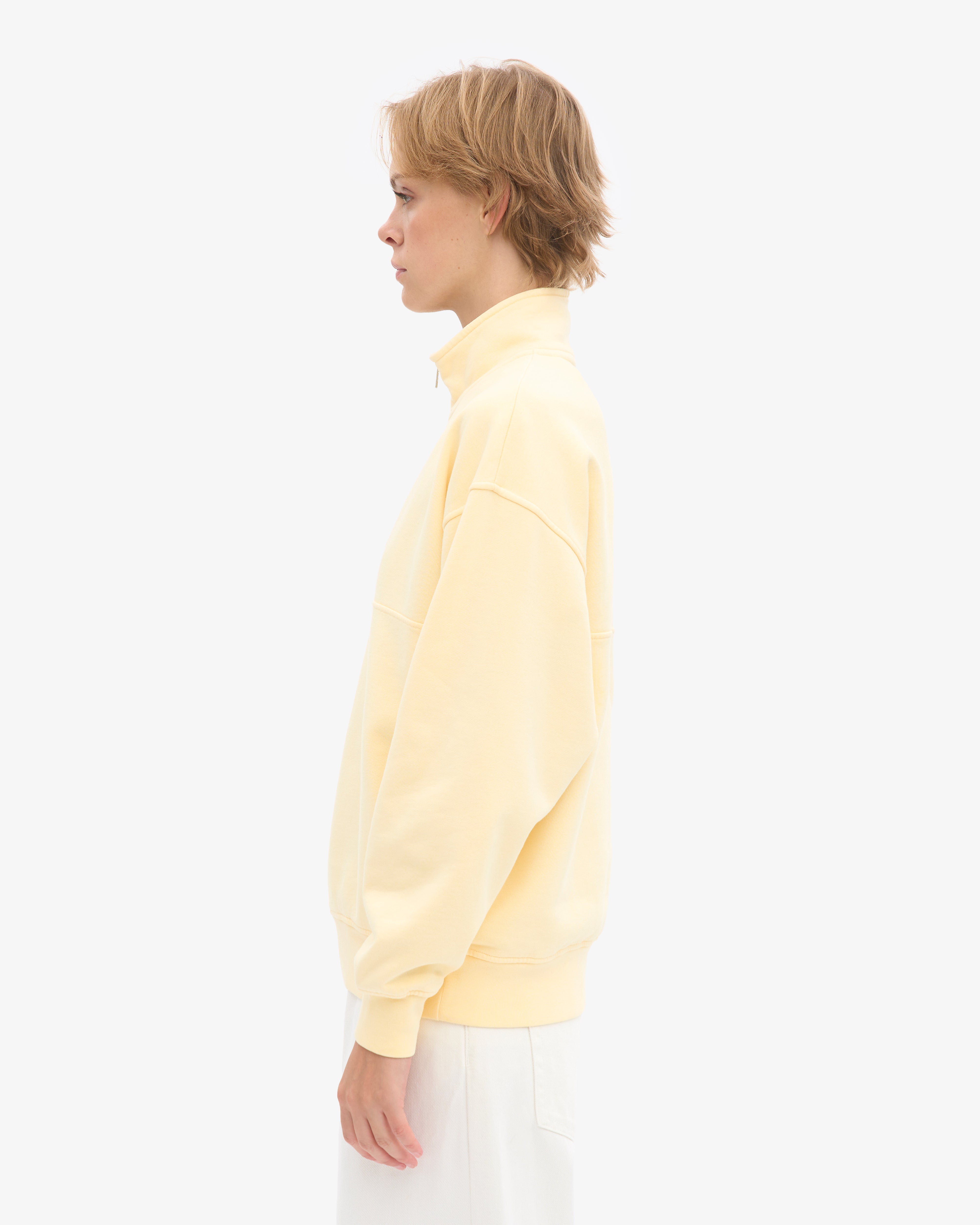 Organic Quarter Zip - Soft Yellow