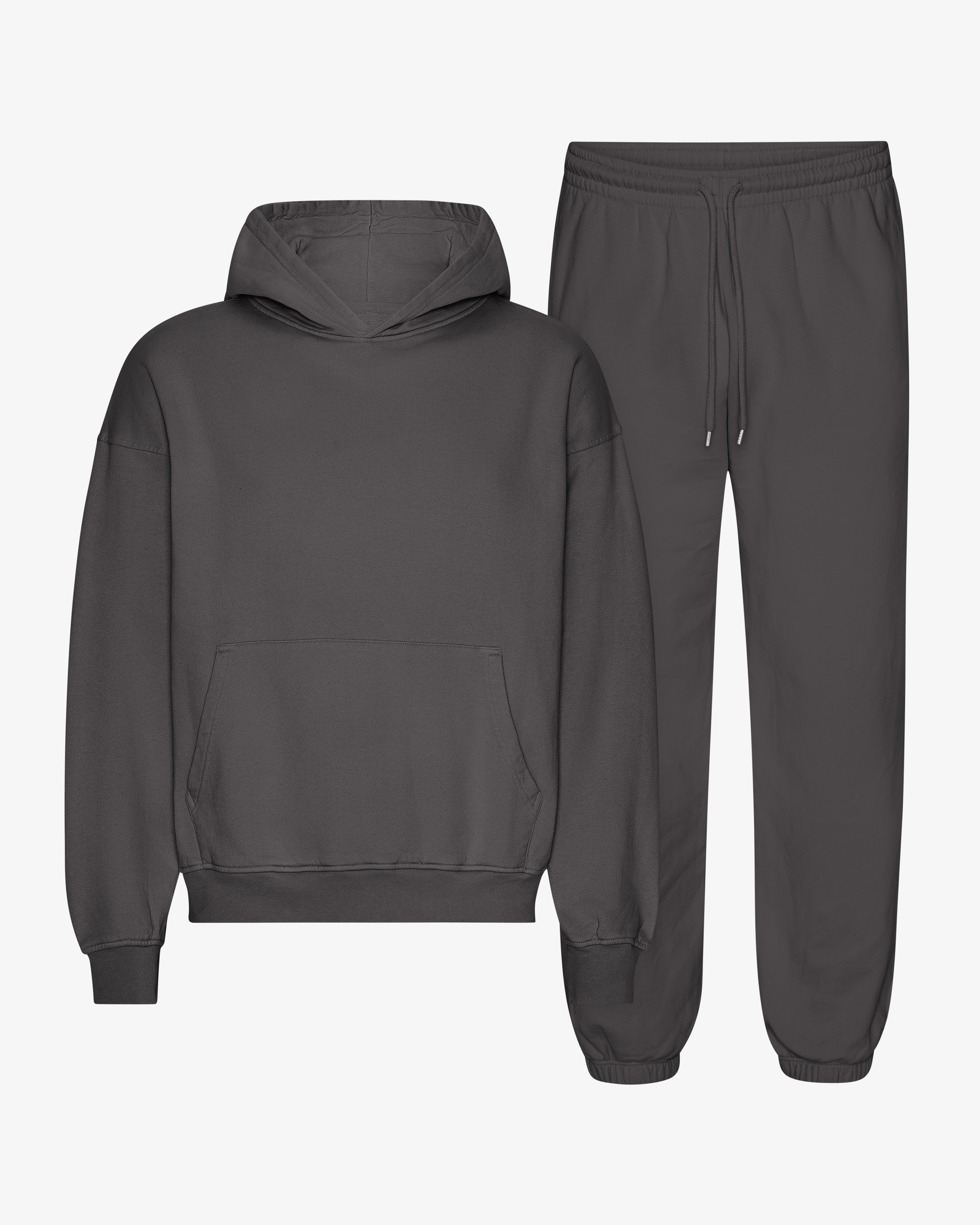 Organic Relaxed Hood Sweatsuit - Lava Grey