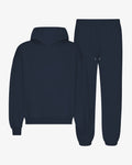 Organic Relaxed Hood Sweatsuit - Navy Blue