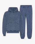 Organic Relaxed Hood Sweatsuit - Neptune Blue