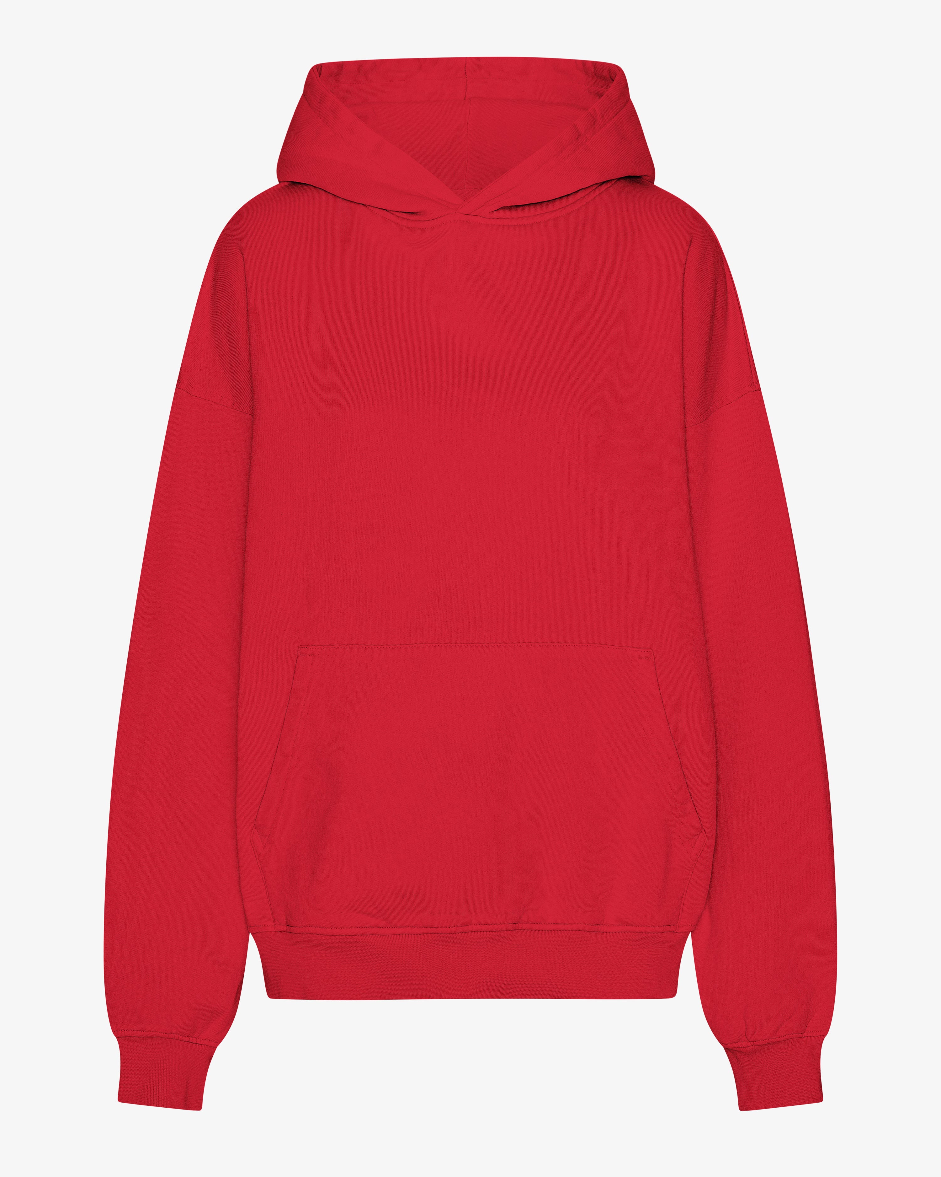 Organic Oversized Hood - Scarlet Red