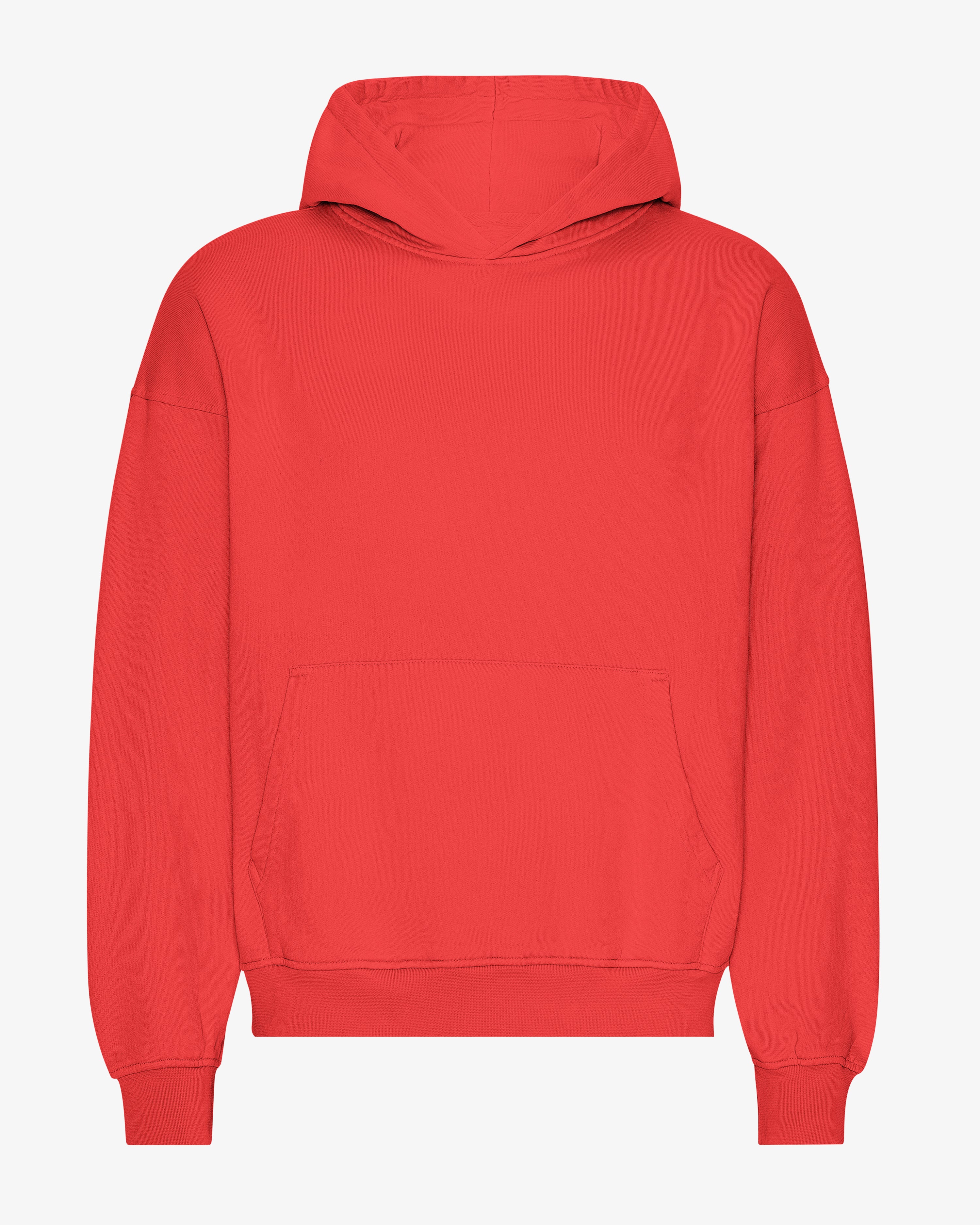 Organic Oversized Hood - Red Tangerine