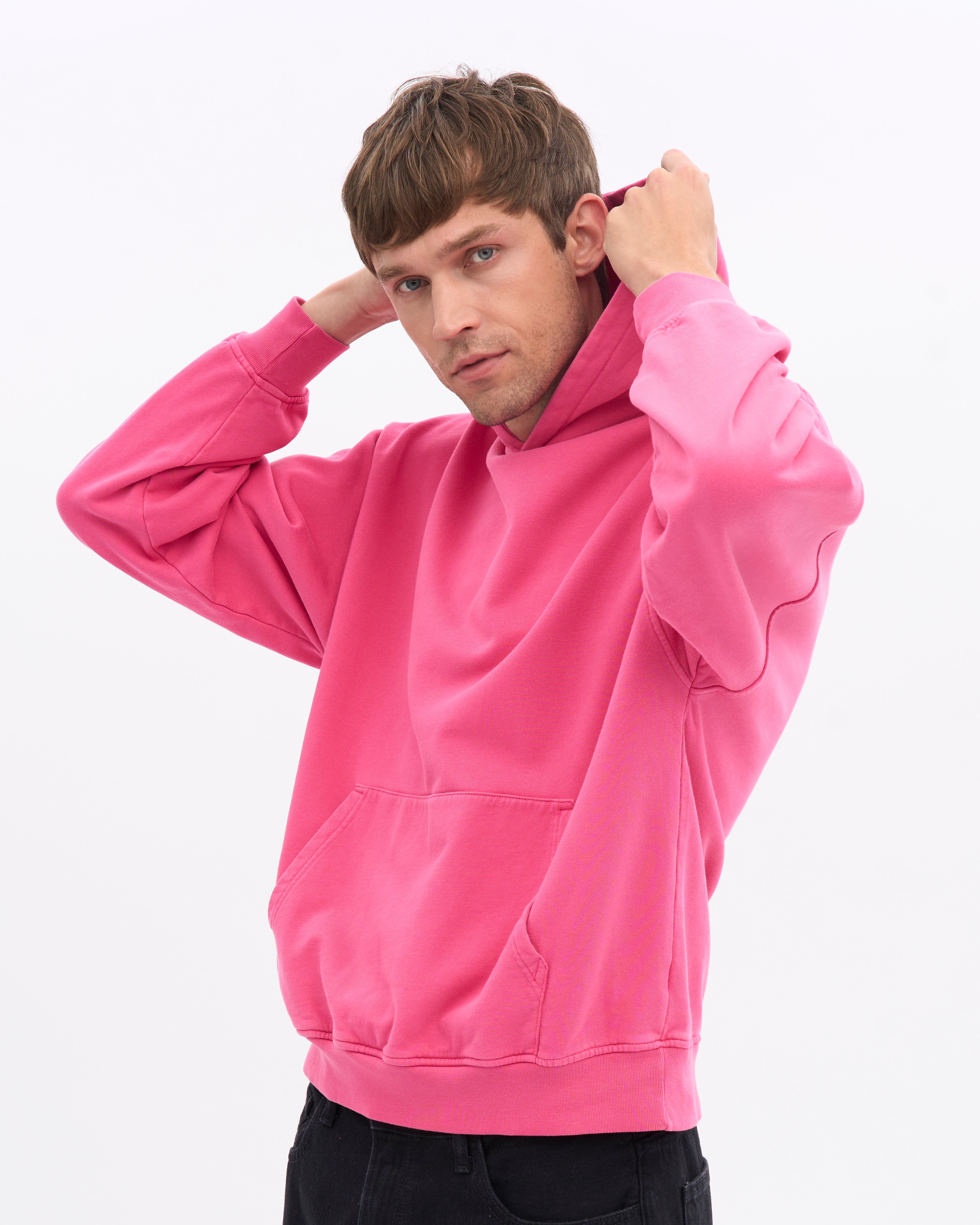 Organic Oversized Hood - Bubblegum Pink