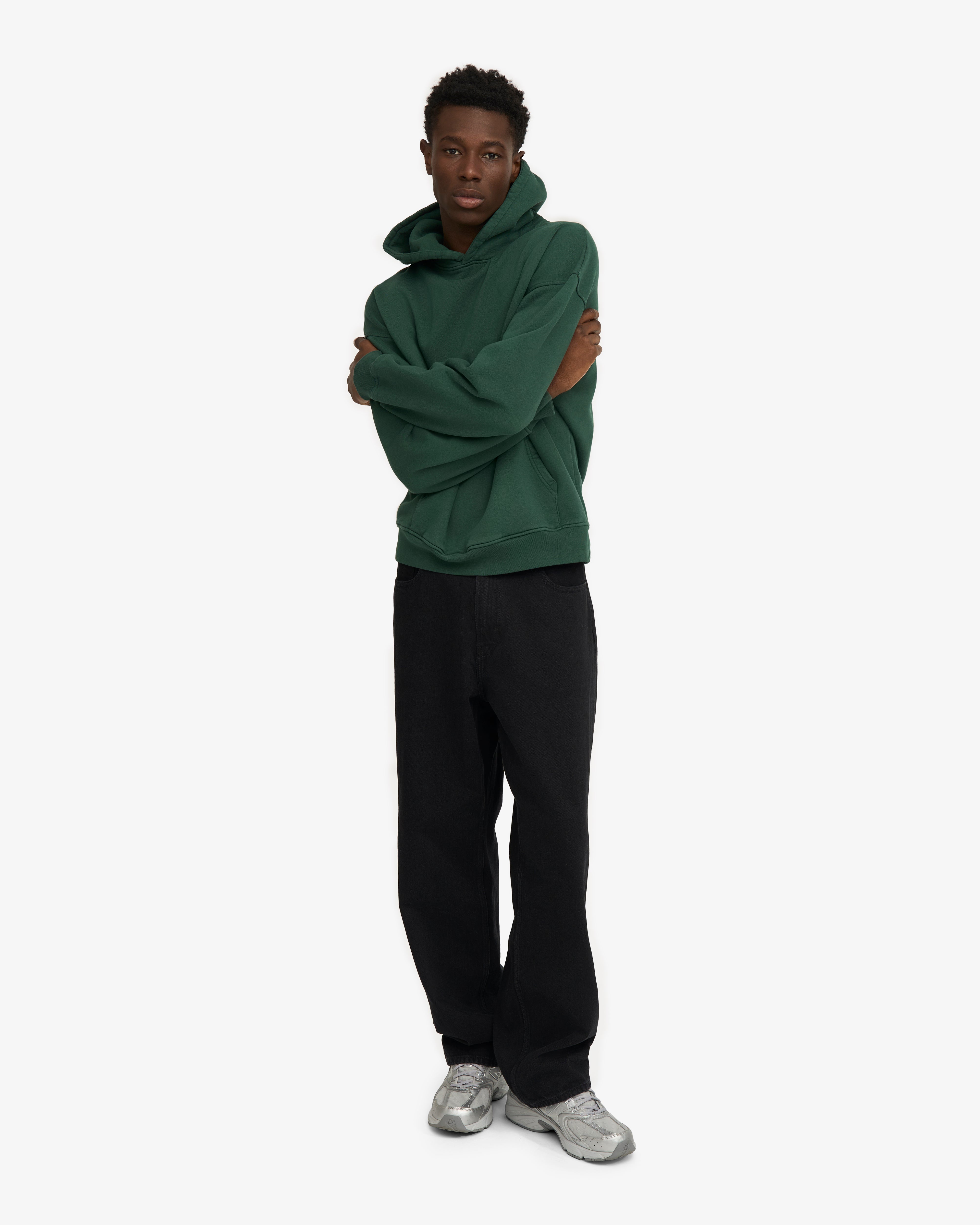Organic Oversized Hood - Emerald Green