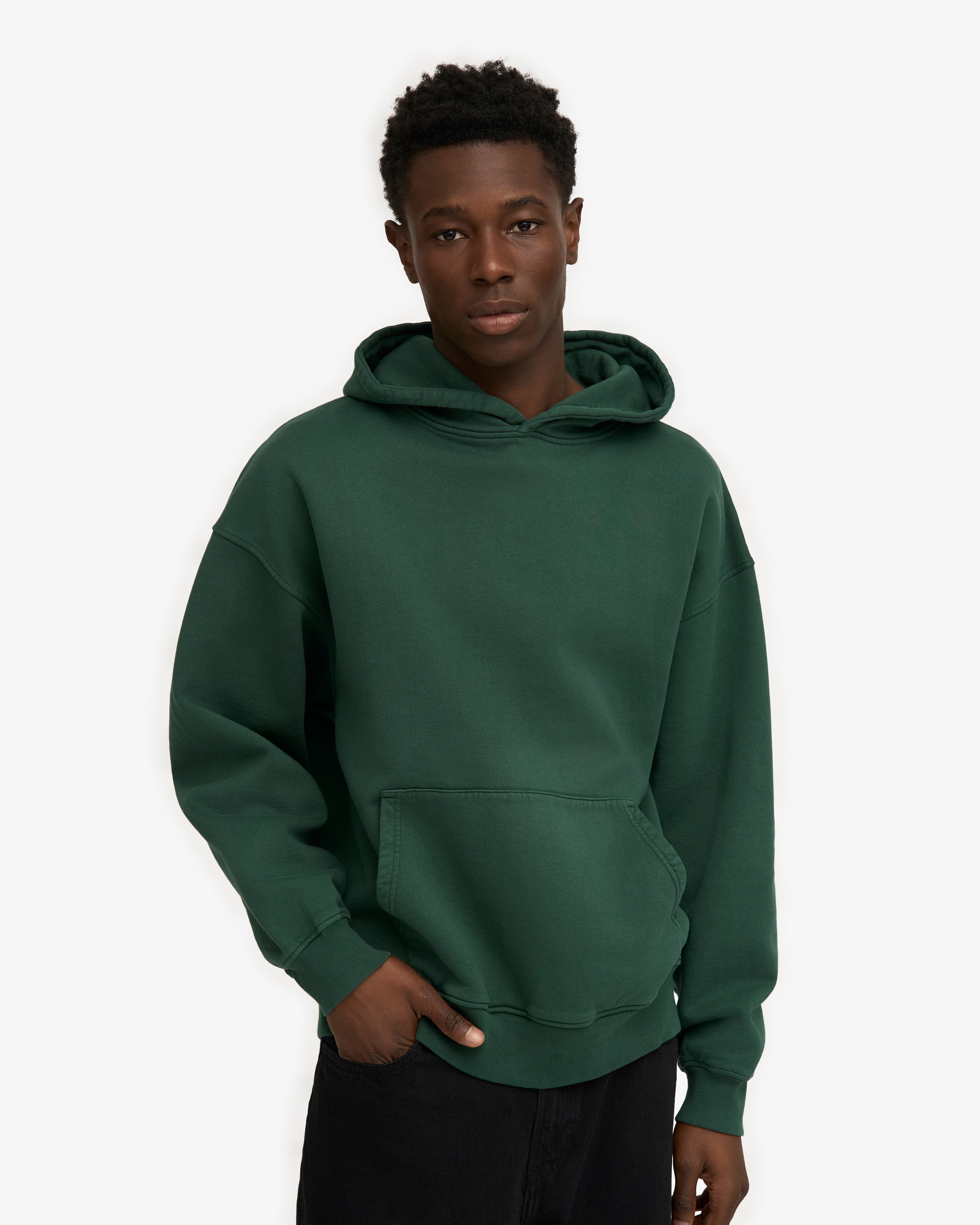 Organic Oversized Hood - Emerald Green