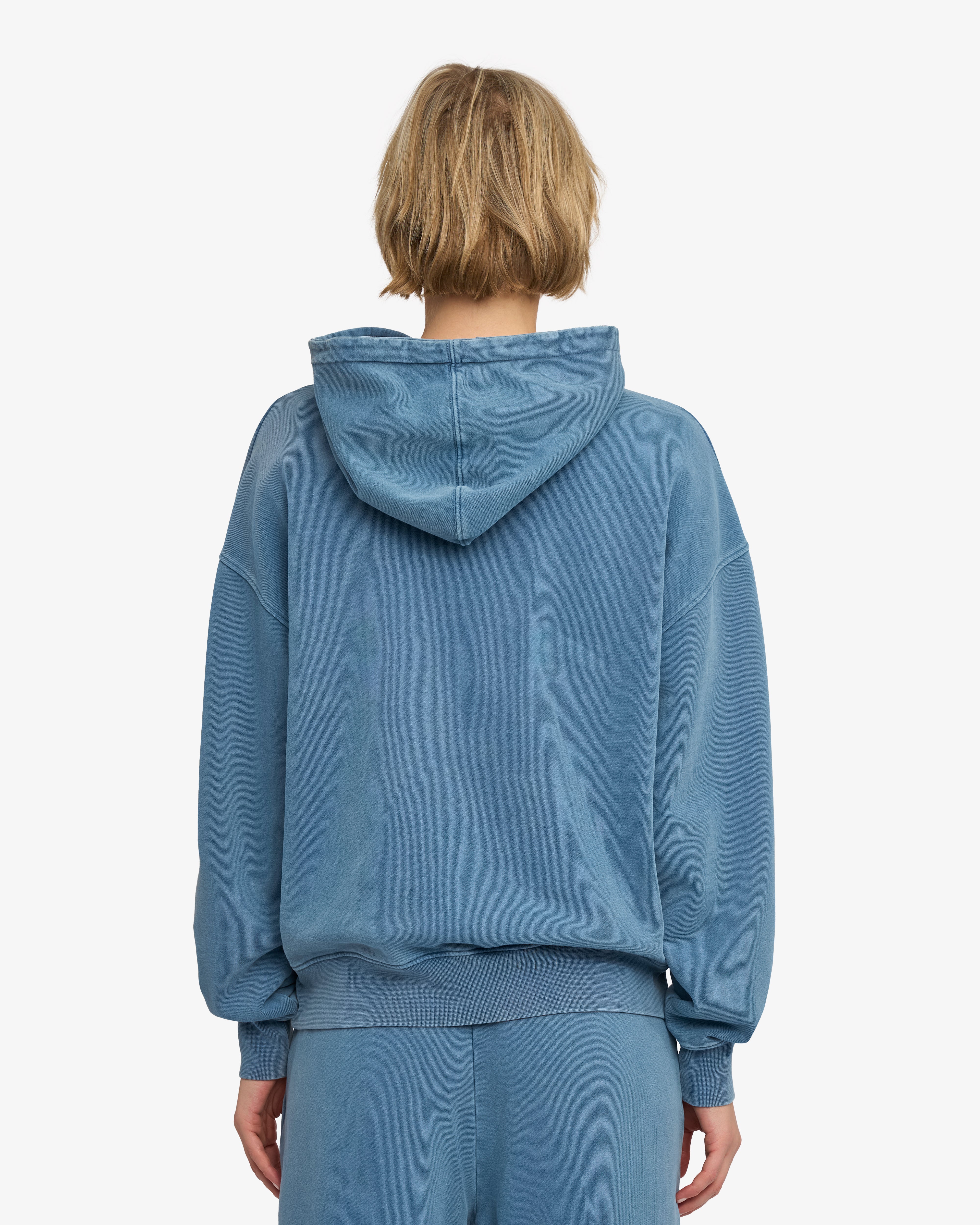 Organic Oversized Hood - Faded Indigo