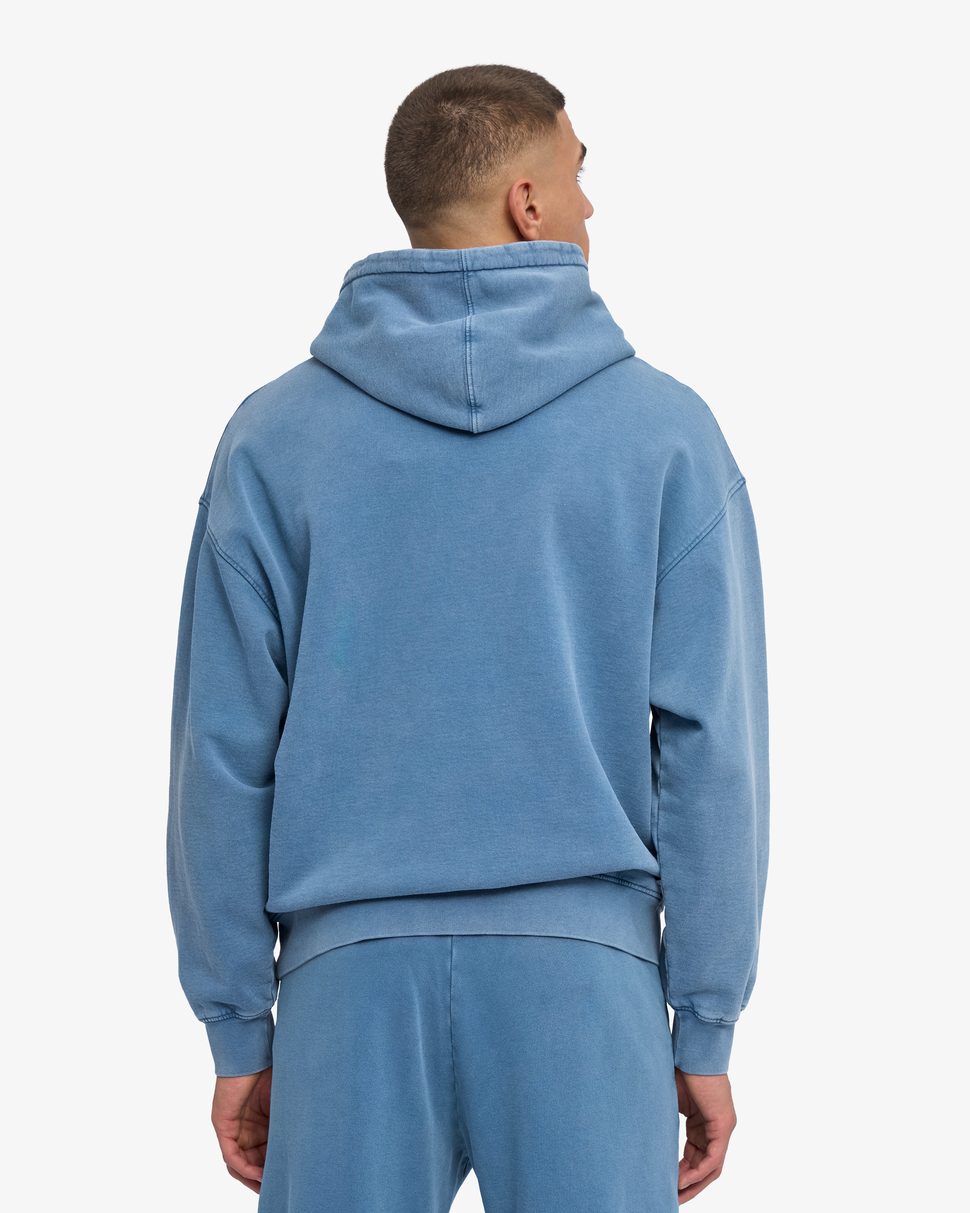 Organic Oversized Hood - Faded Indigo