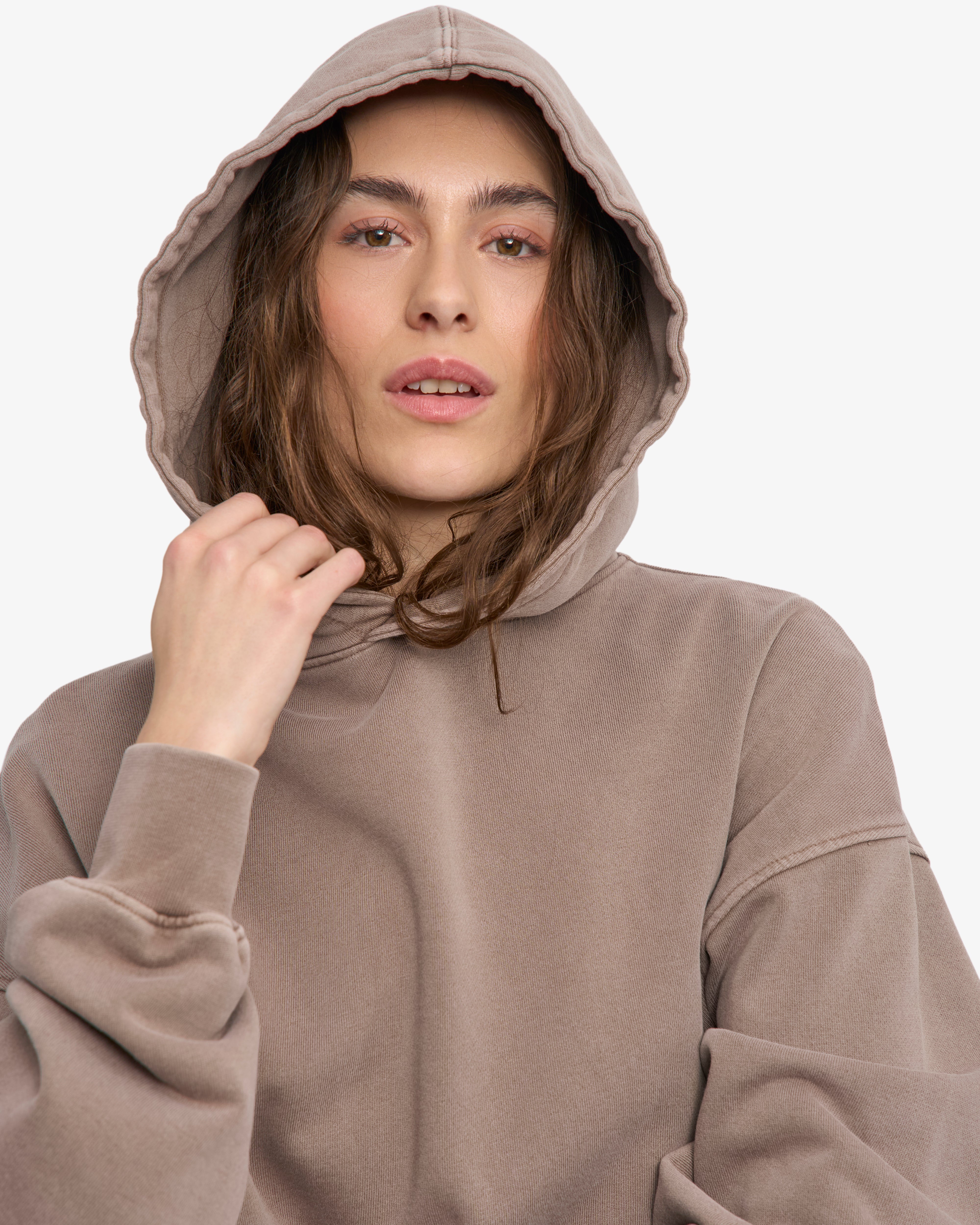 Organic Oversized Hood - Faded Khaki