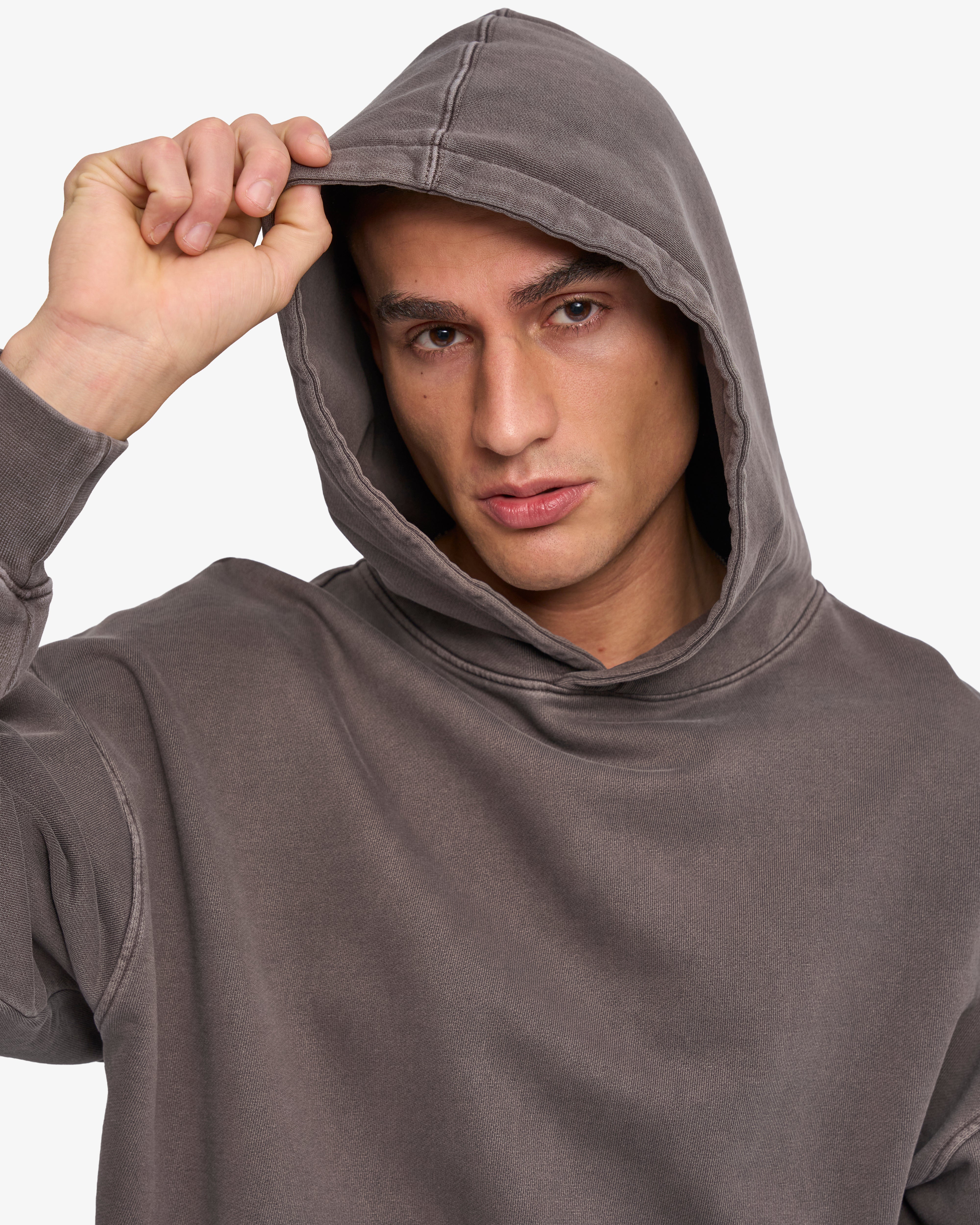 Organic Oversized Hood - Faded Mud