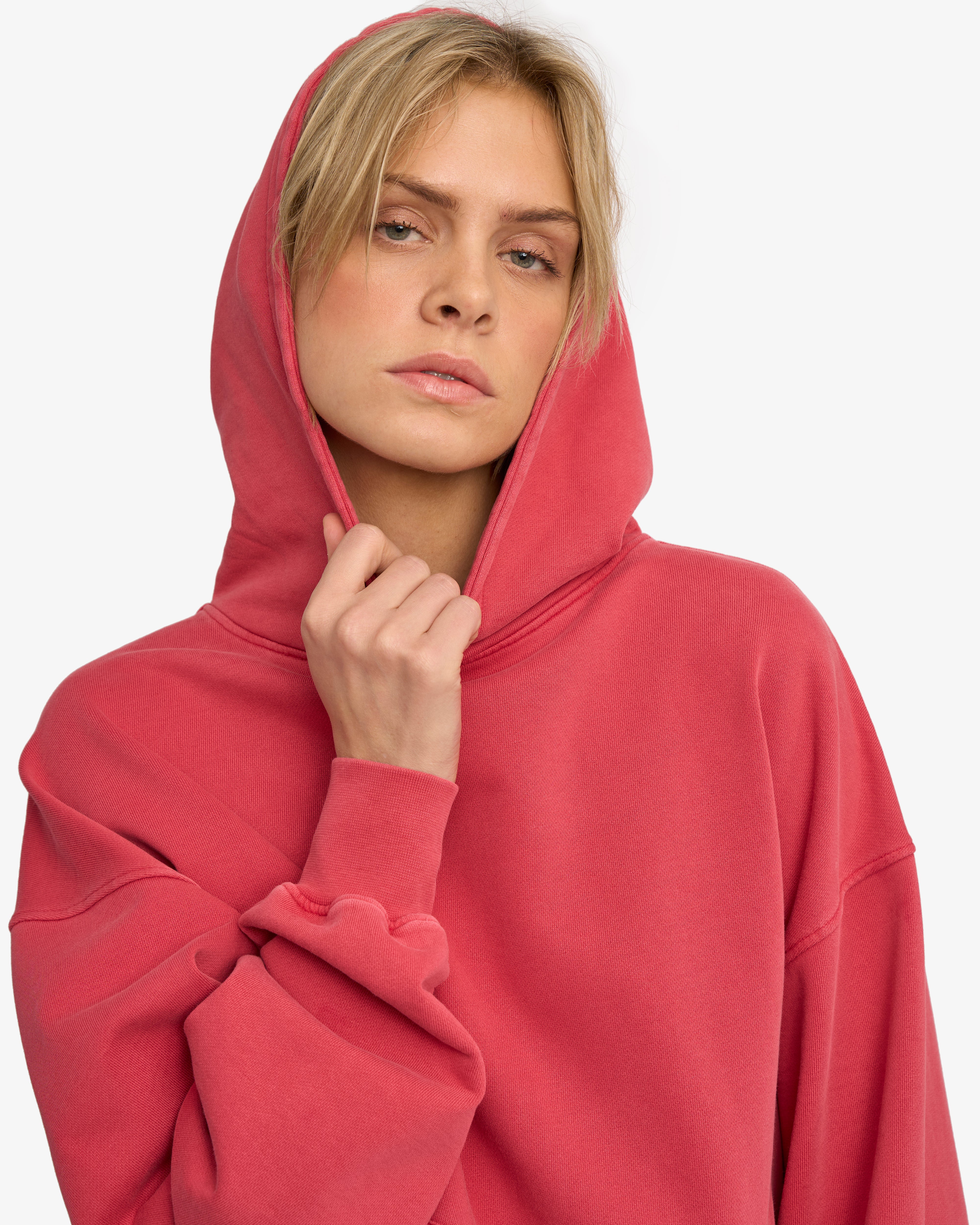 Organic Oversized Hood - Faded Red