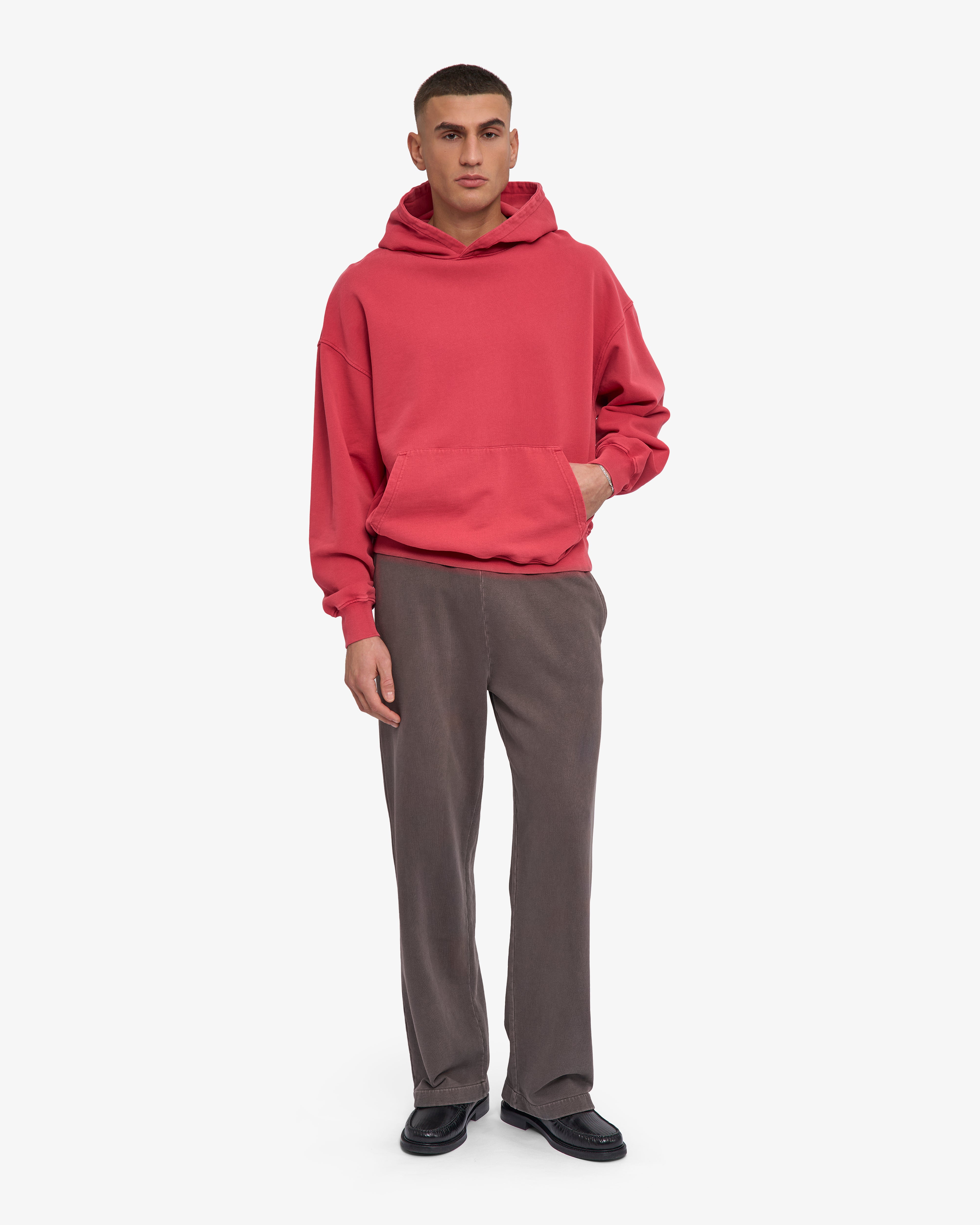 Organic Oversized Hood - Faded Red