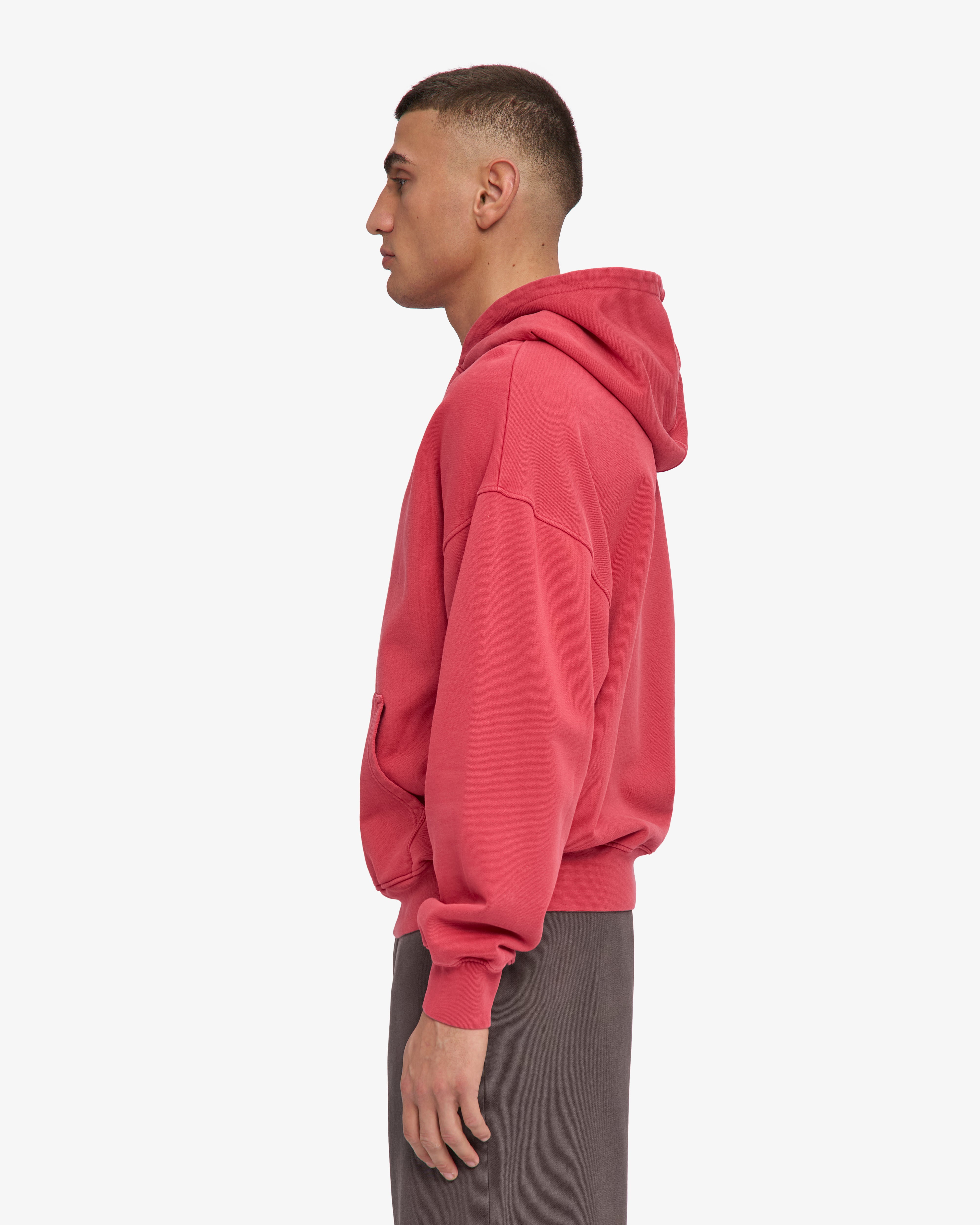 Organic Oversized Hood - Faded Red