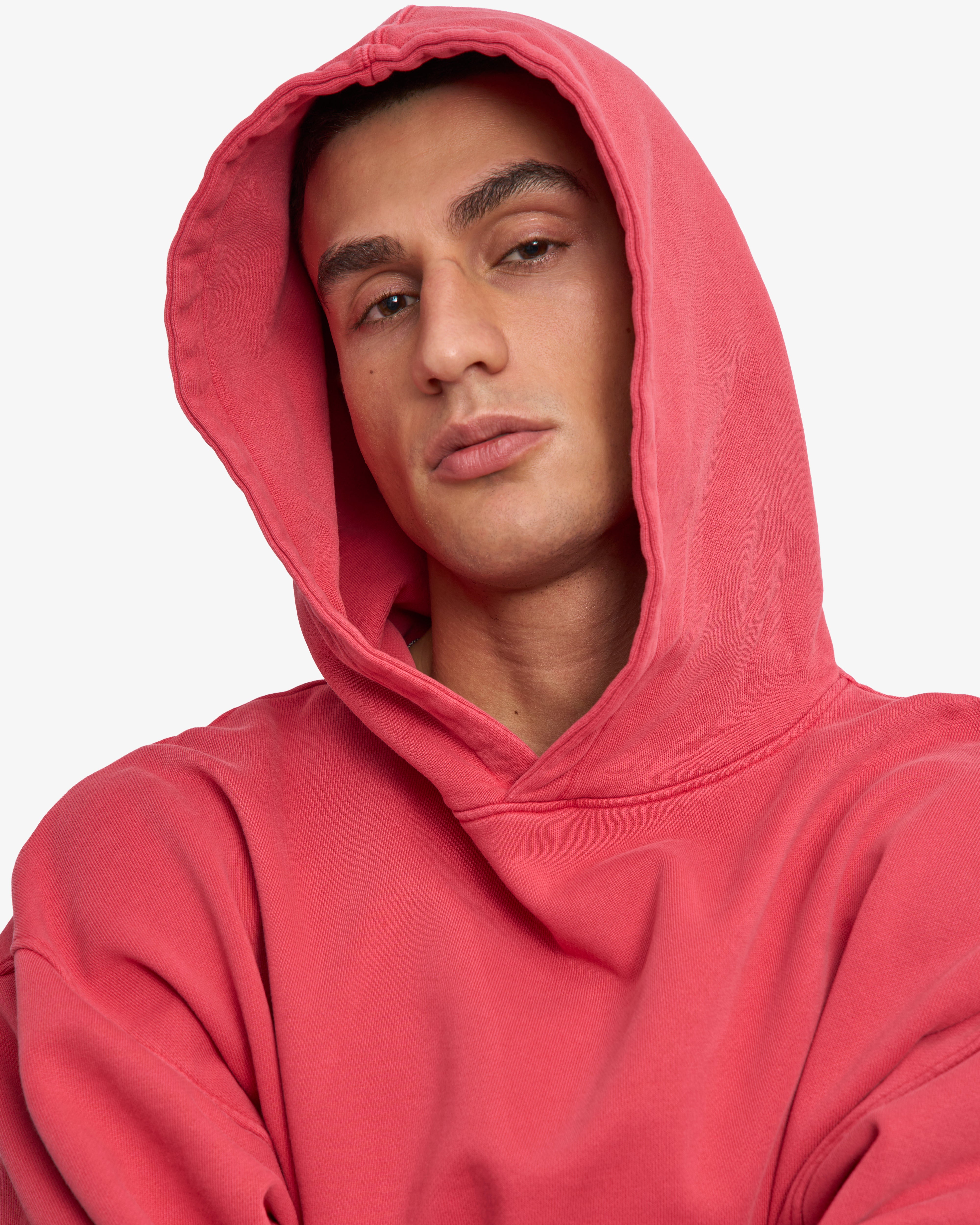Organic Oversized Hood - Faded Red