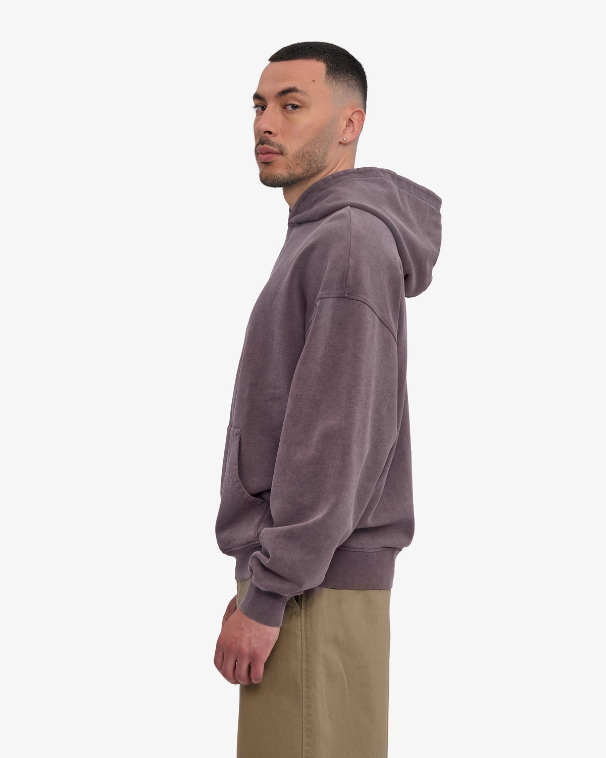Organic Oversized Hood - Faded Grape