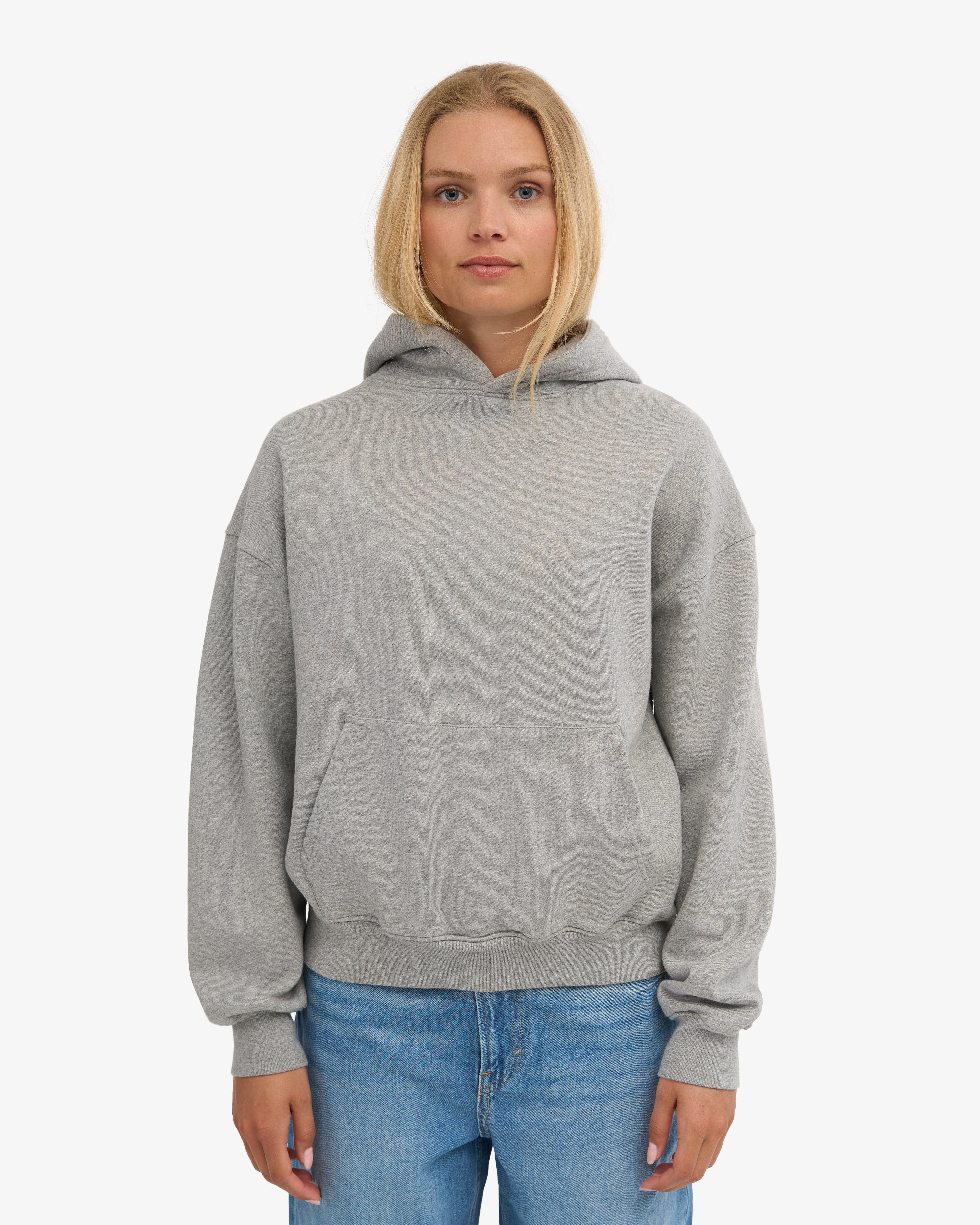 Organic Oversized Hood - Heather Grey