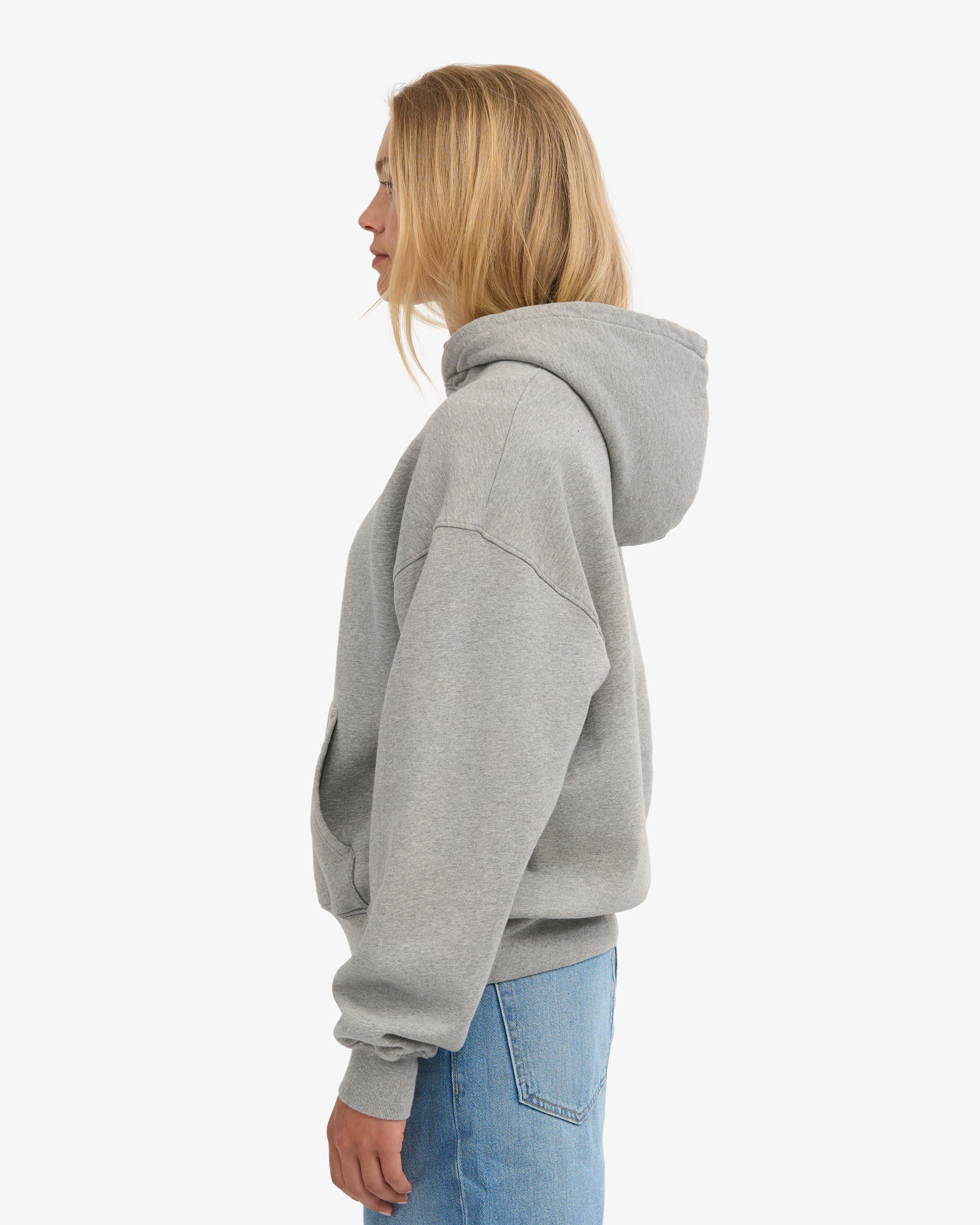 Organic Oversized Hood - Heather Grey