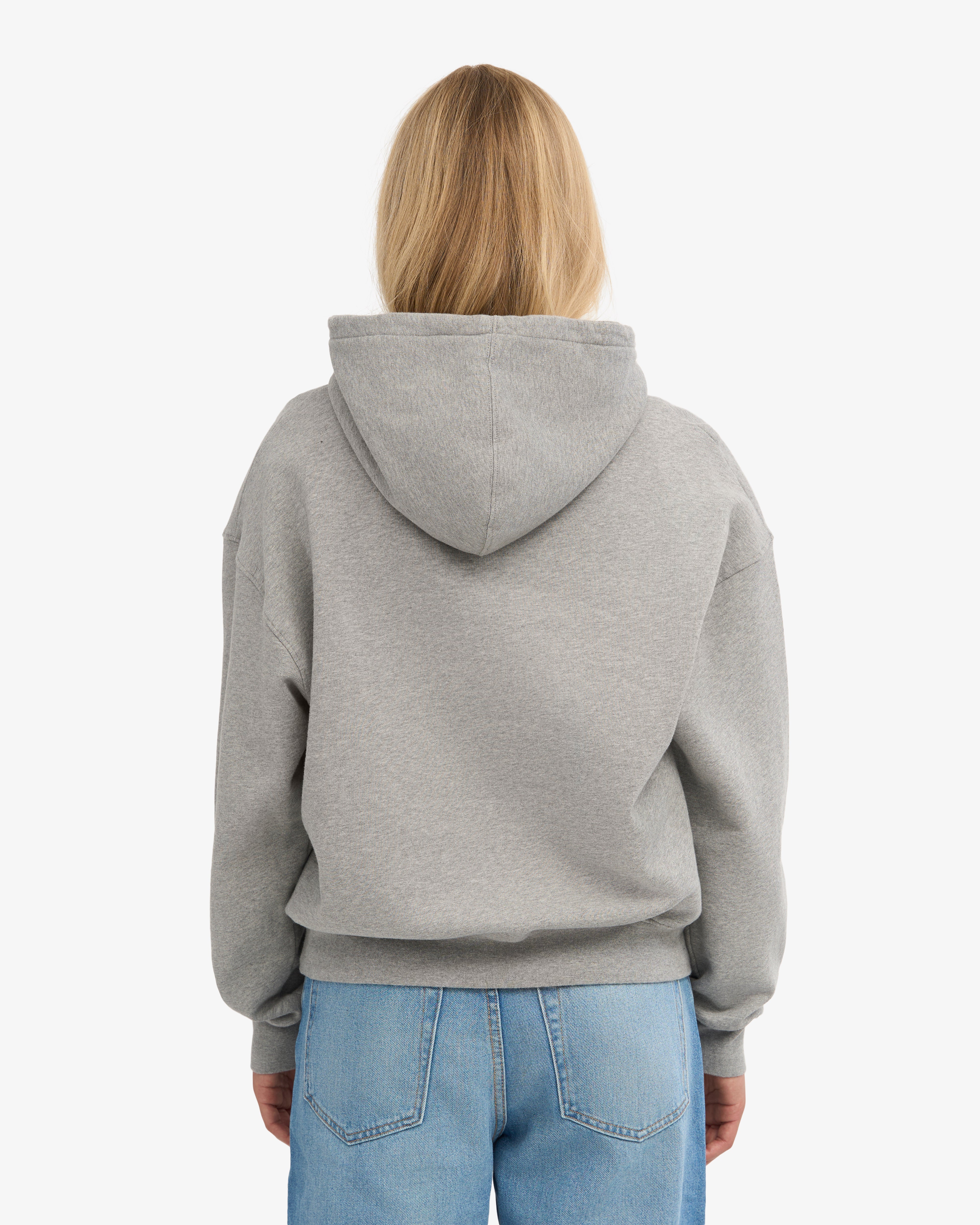 Organic Oversized Hood - Heather Grey