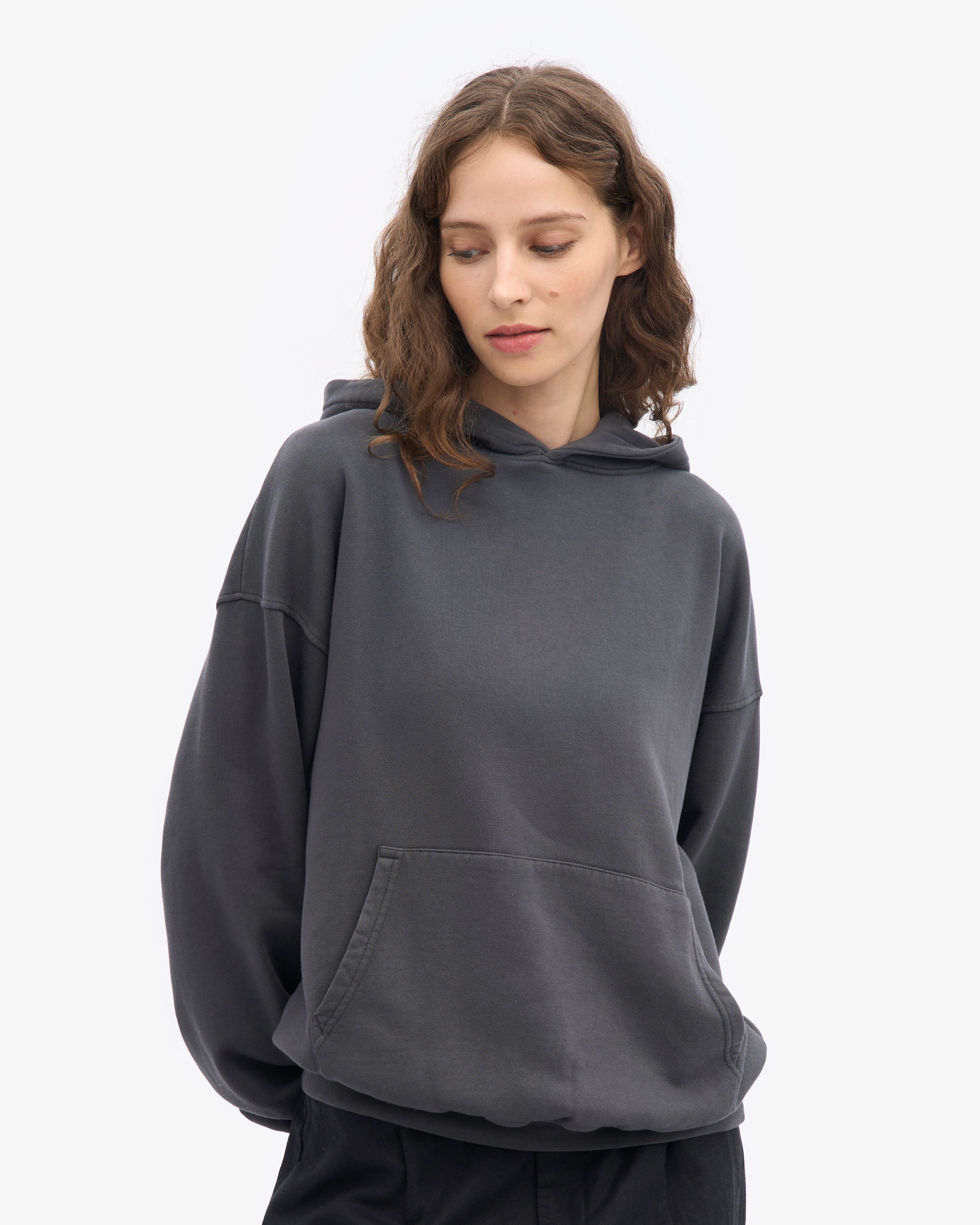 Organic Oversized Hood - Lava Grey