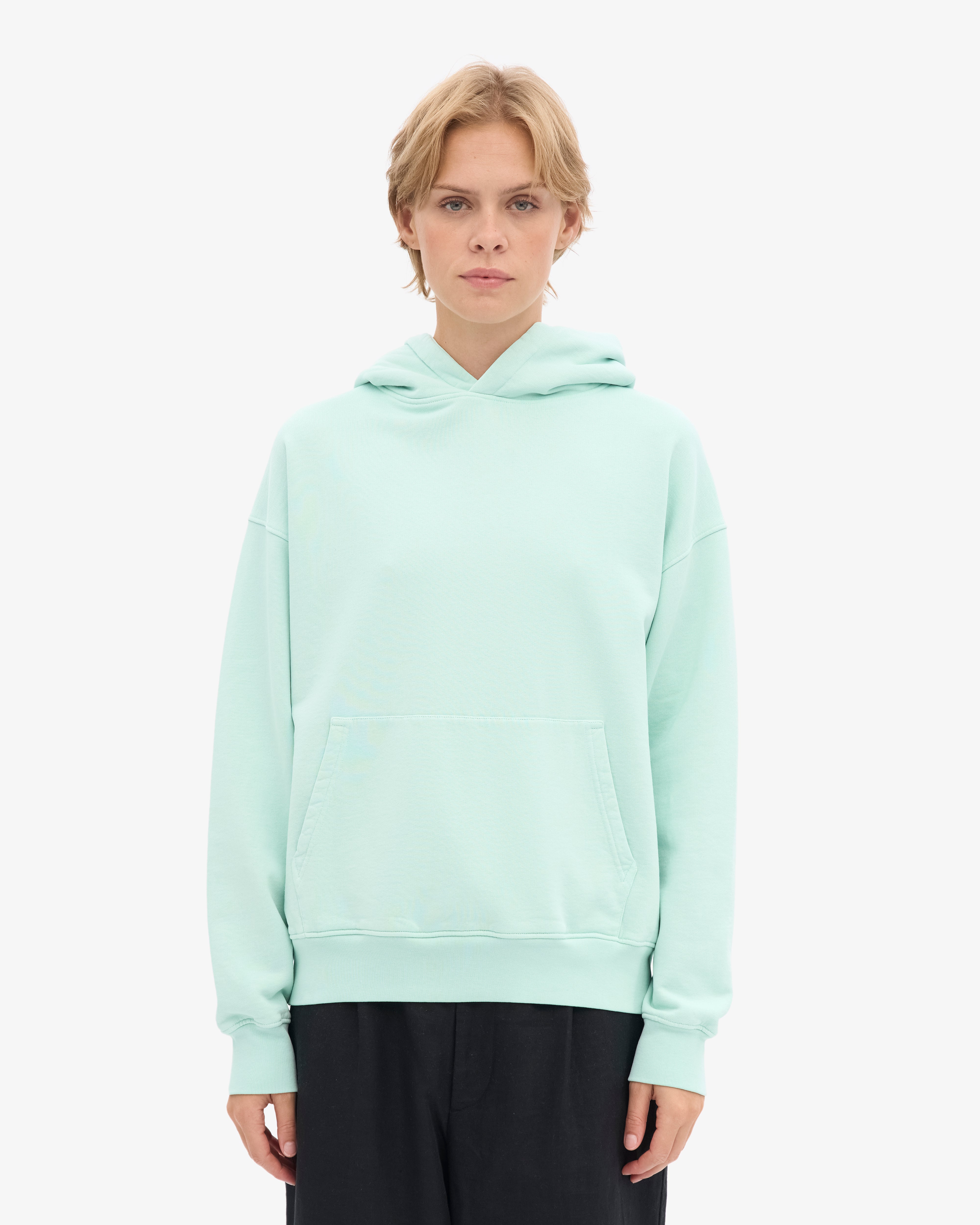 Organic Oversized Hood - Light Aqua