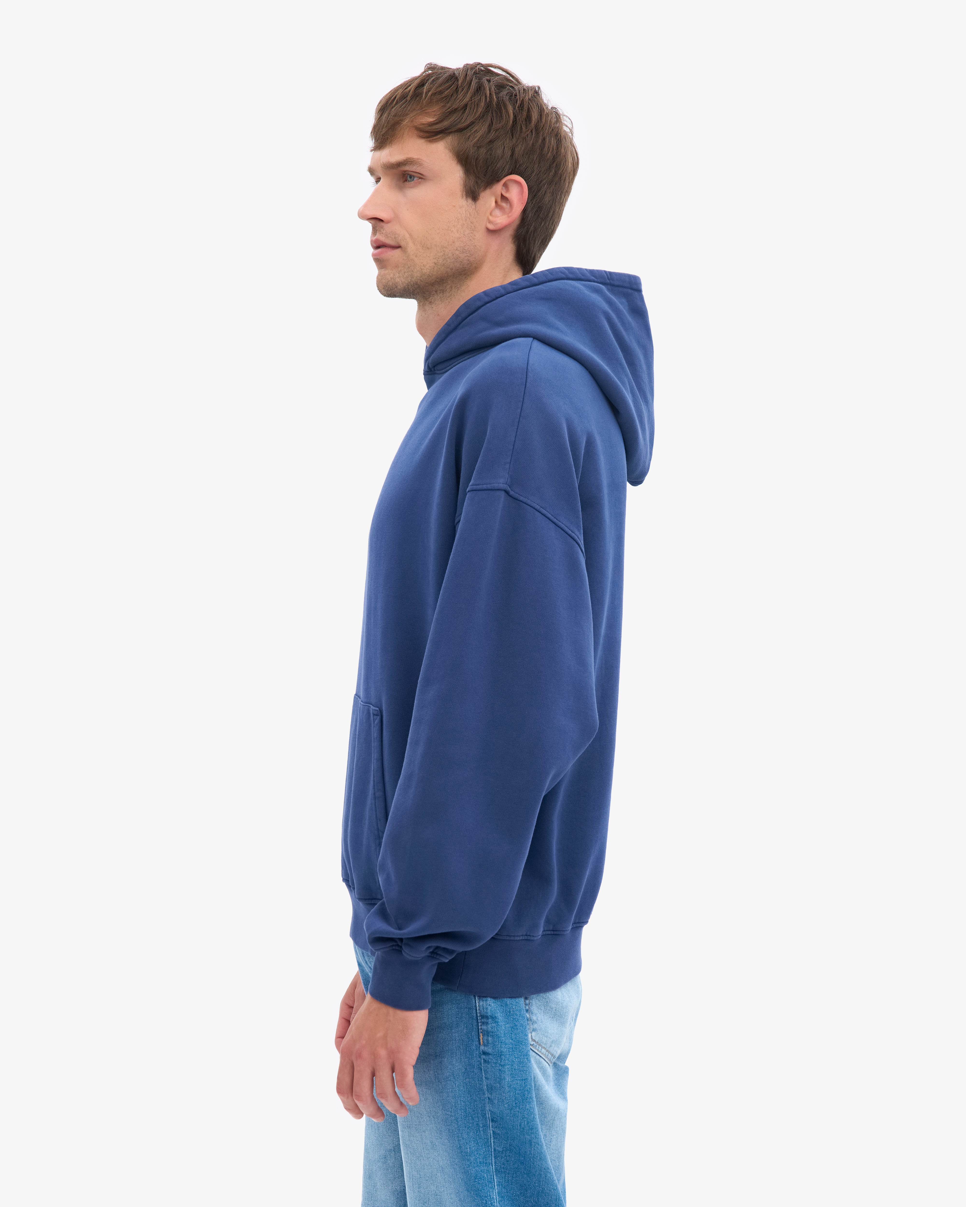 Organic Oversized Hood - Marine Blue