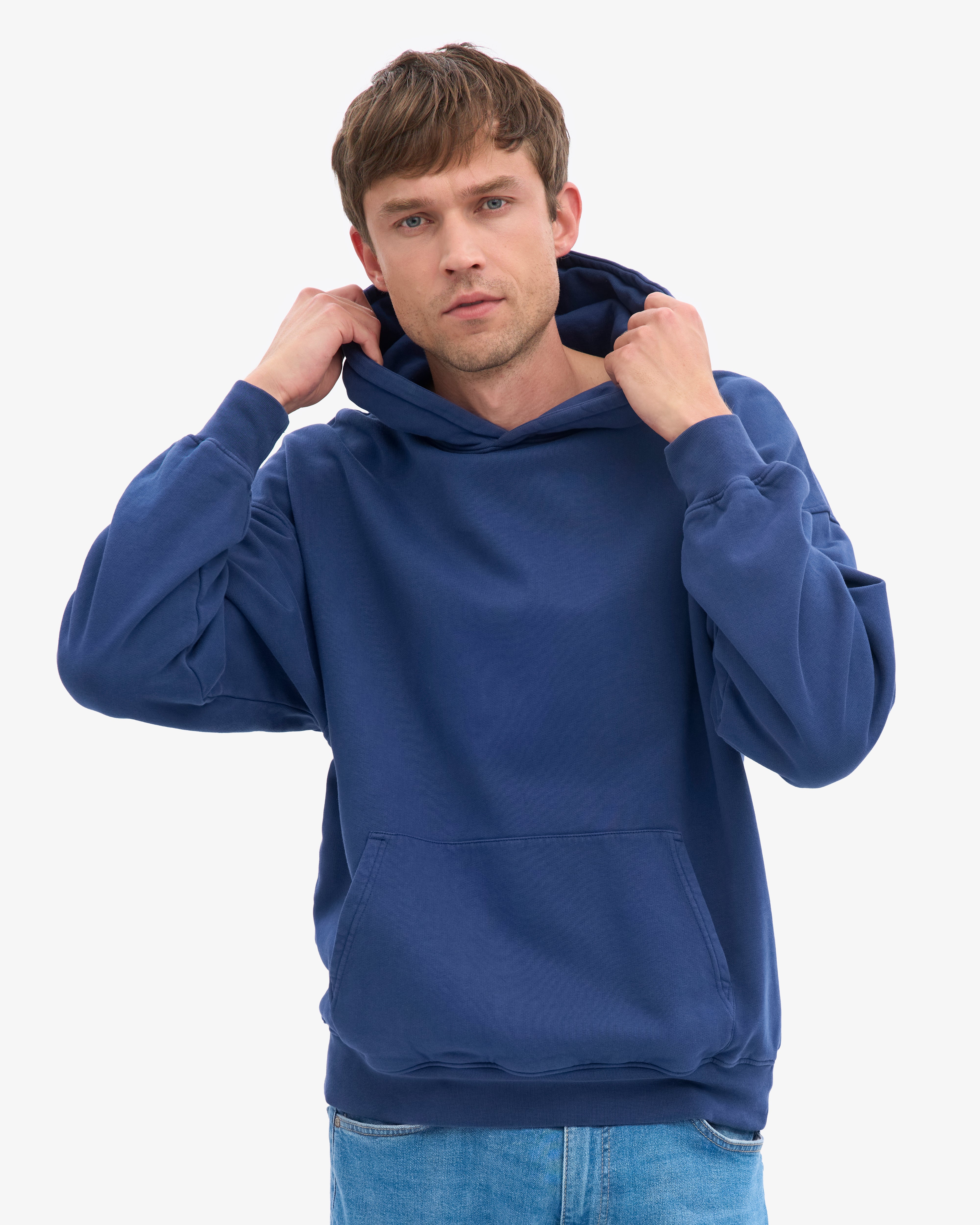 Organic Oversized Hood - Marine Blue