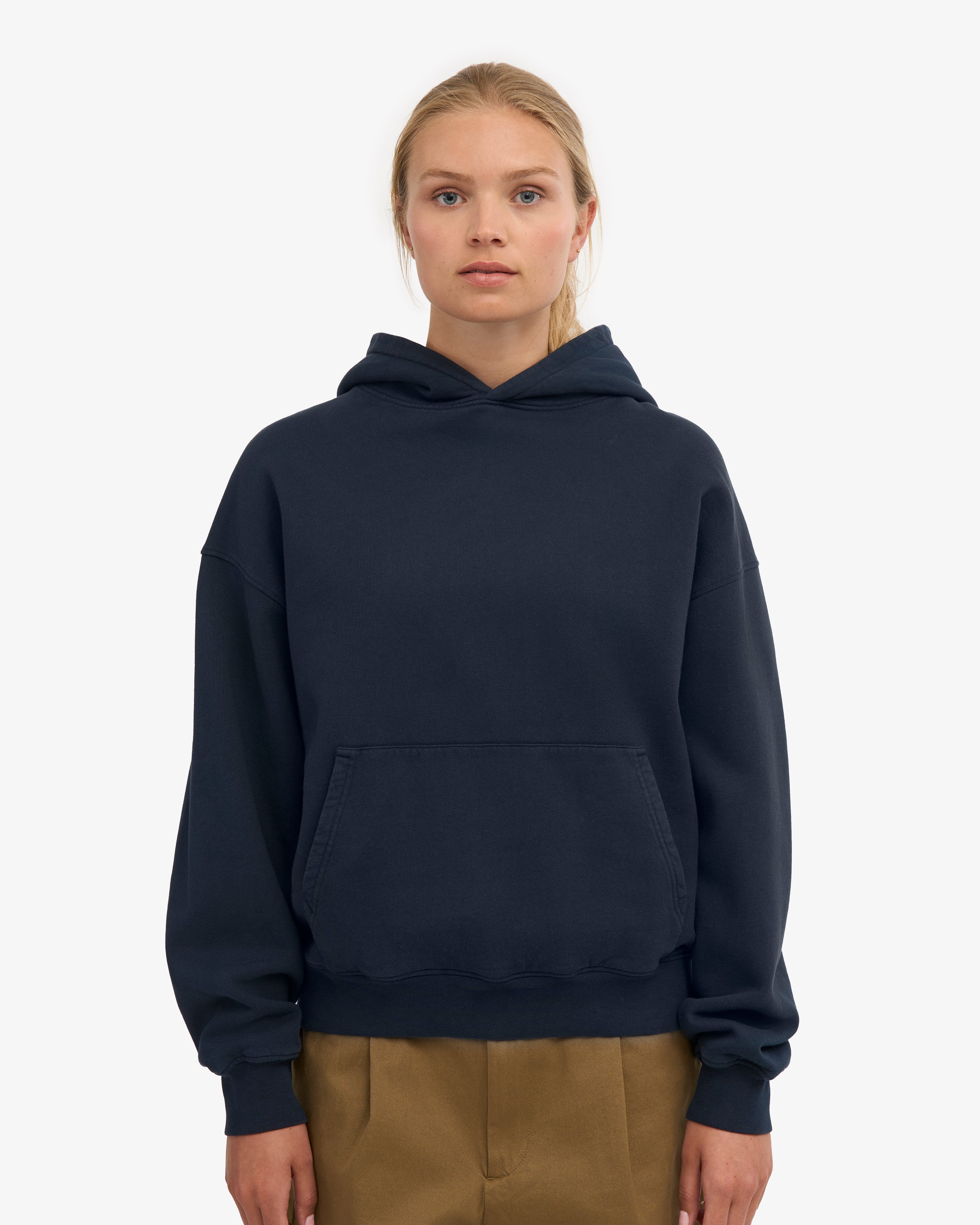 Organic Oversized Hood - Navy Blue