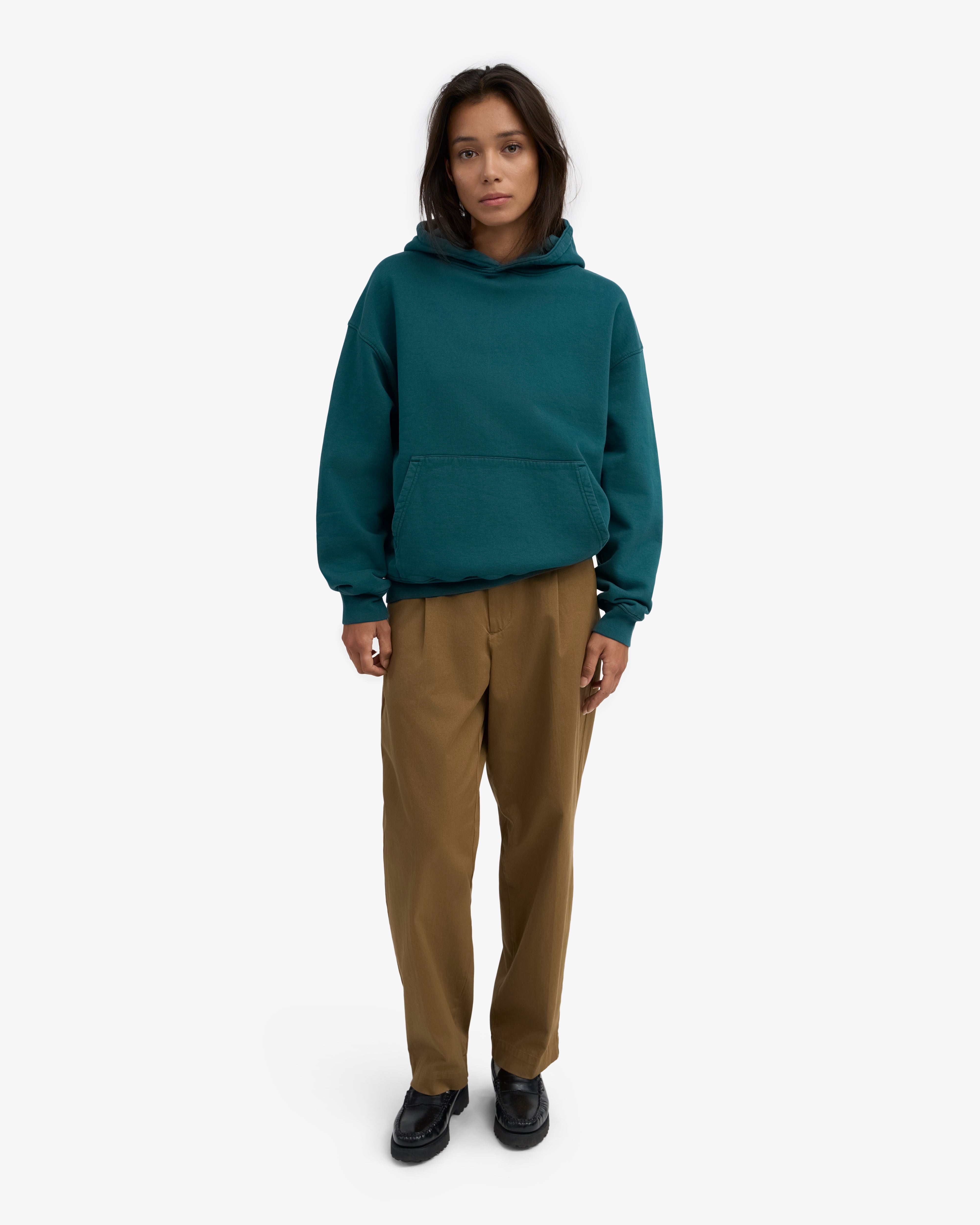 Organic Oversized Hood - Ocean Green