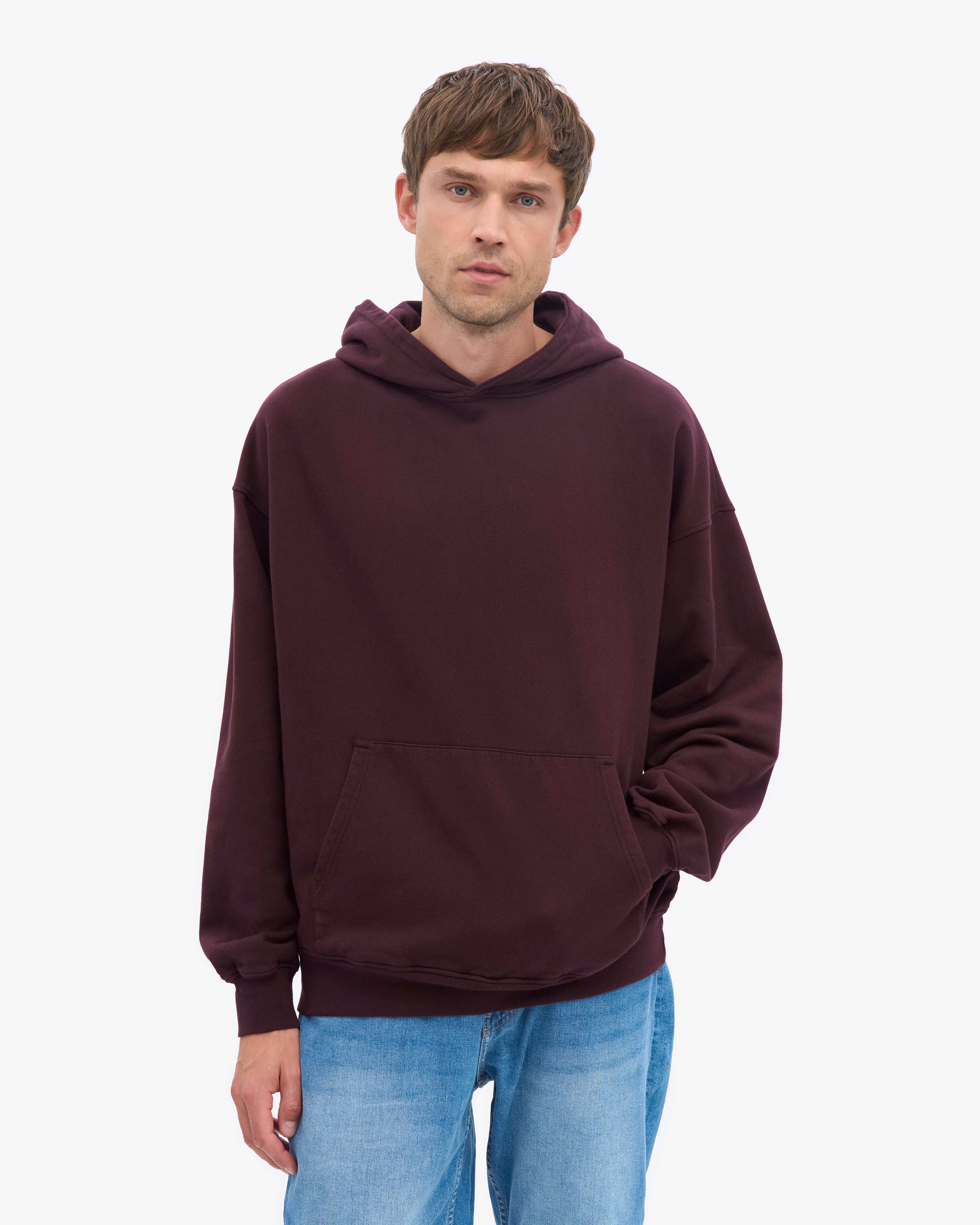 Organic Oversized Hood - Oxblood Red