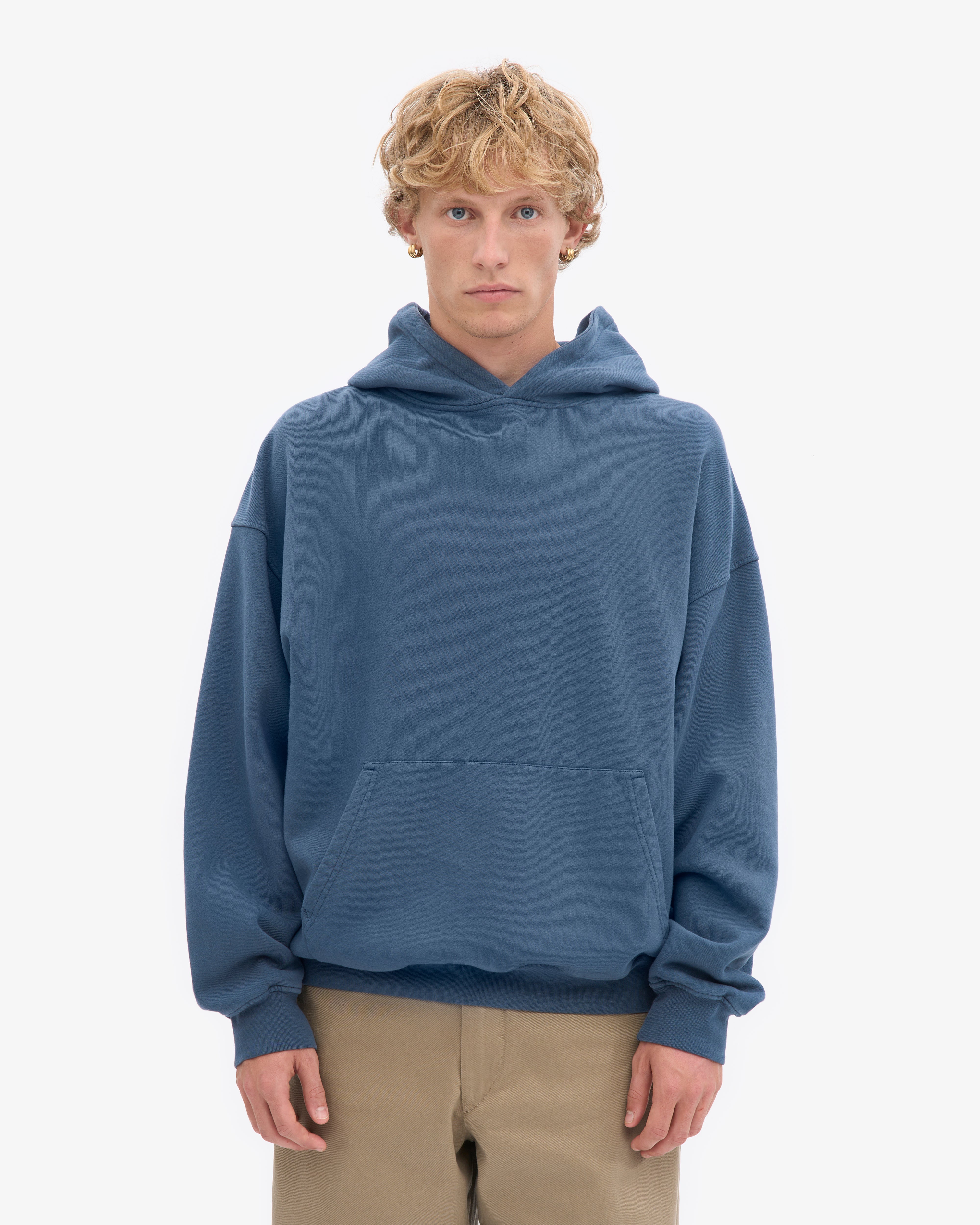 Organic Oversized Hood - Petrol Blue