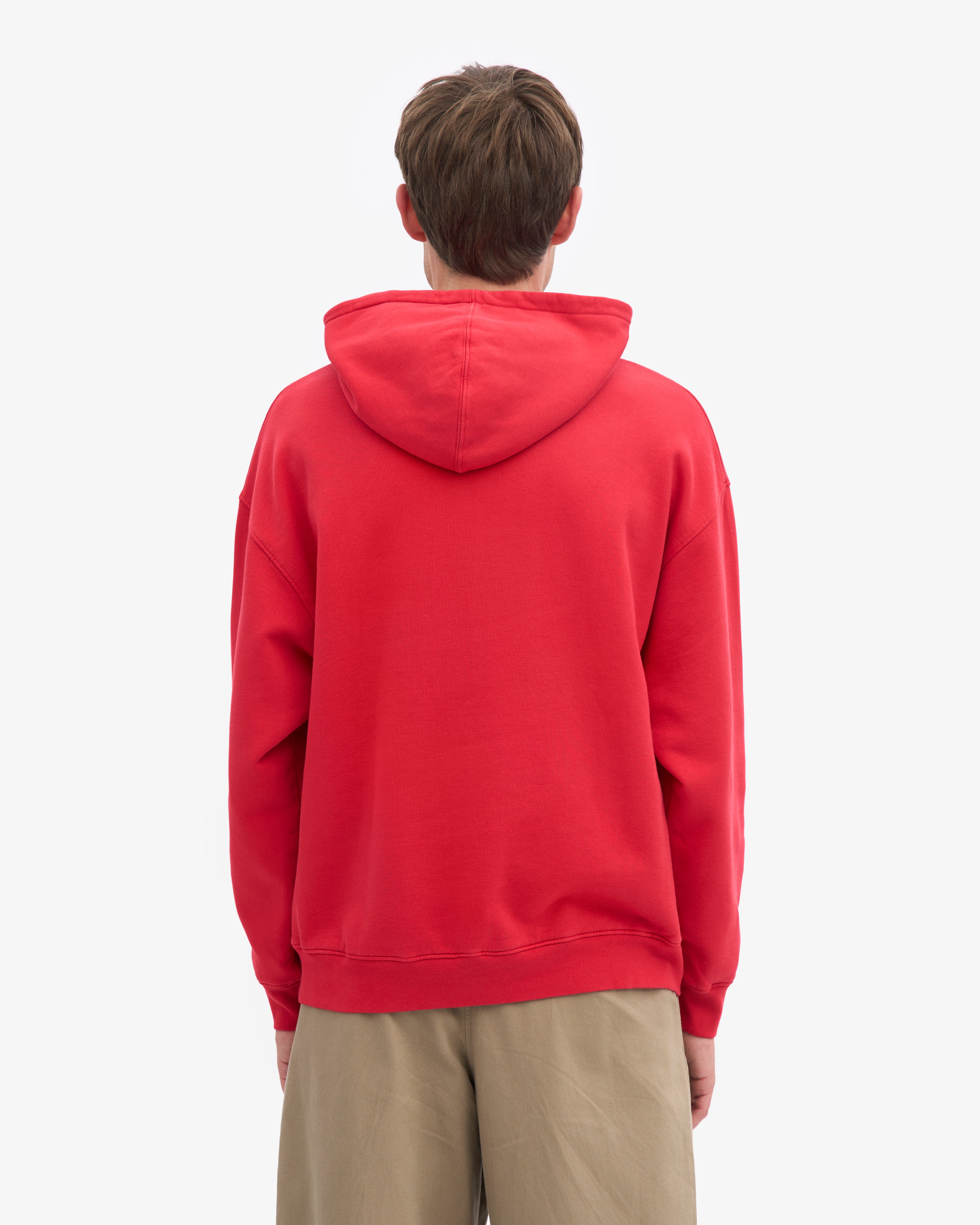 Organic Oversized Hood - Scarlet Red