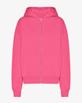 Organic Oversized Zip Hood - Bubblegum Pink