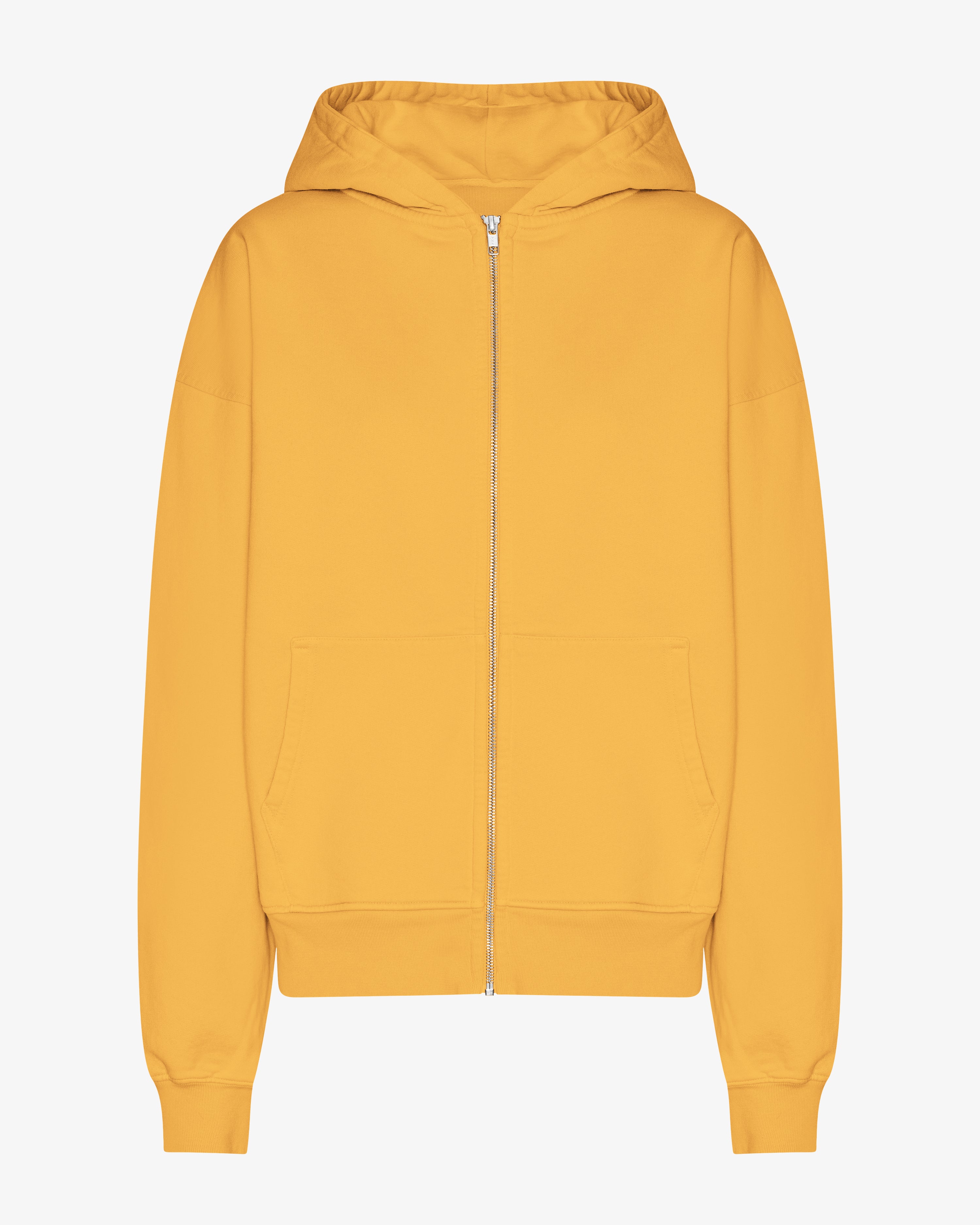 Organic Oversized Zip Hood - Burned Yellow