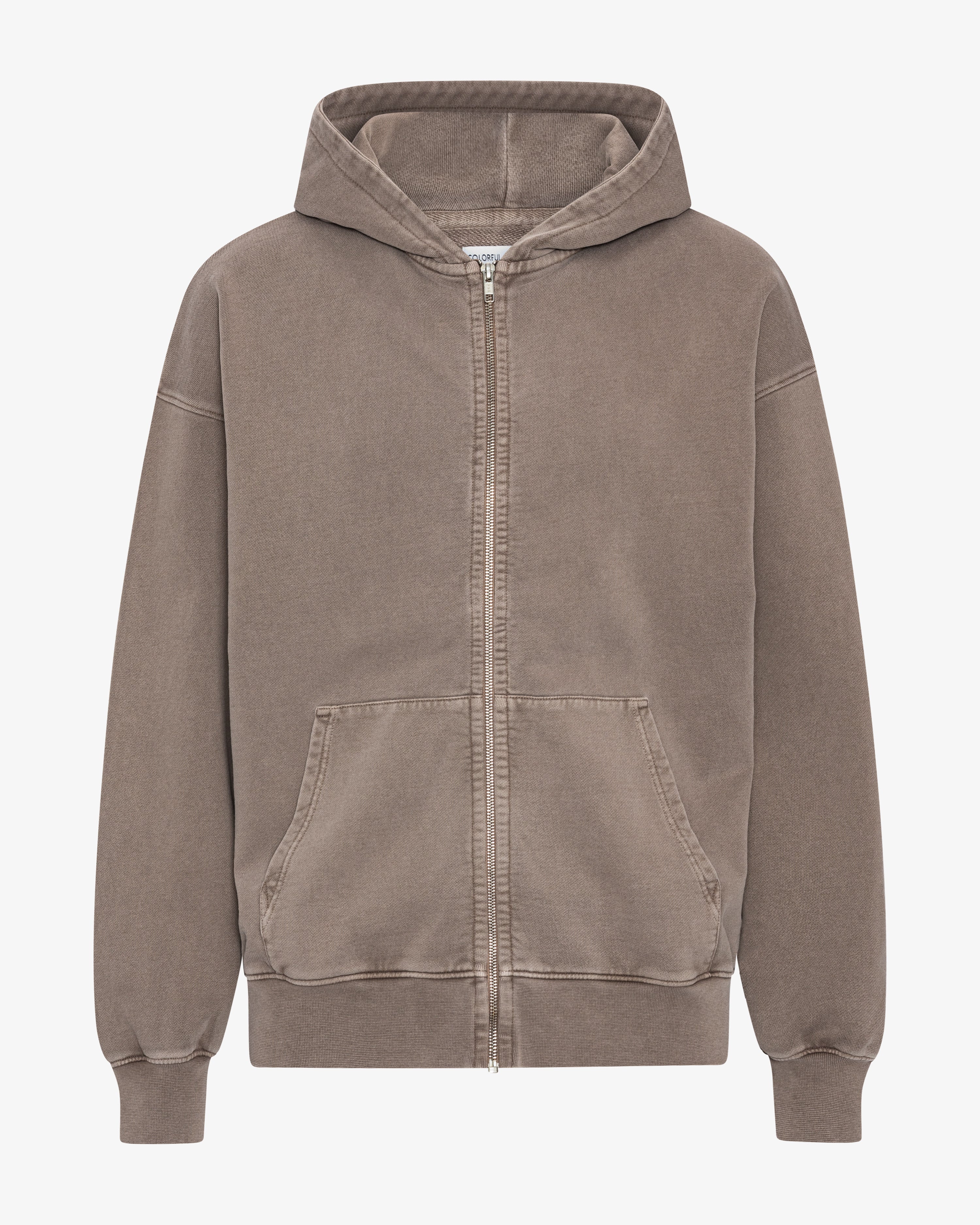 Organic Oversized Zip Hood - Faded Khaki