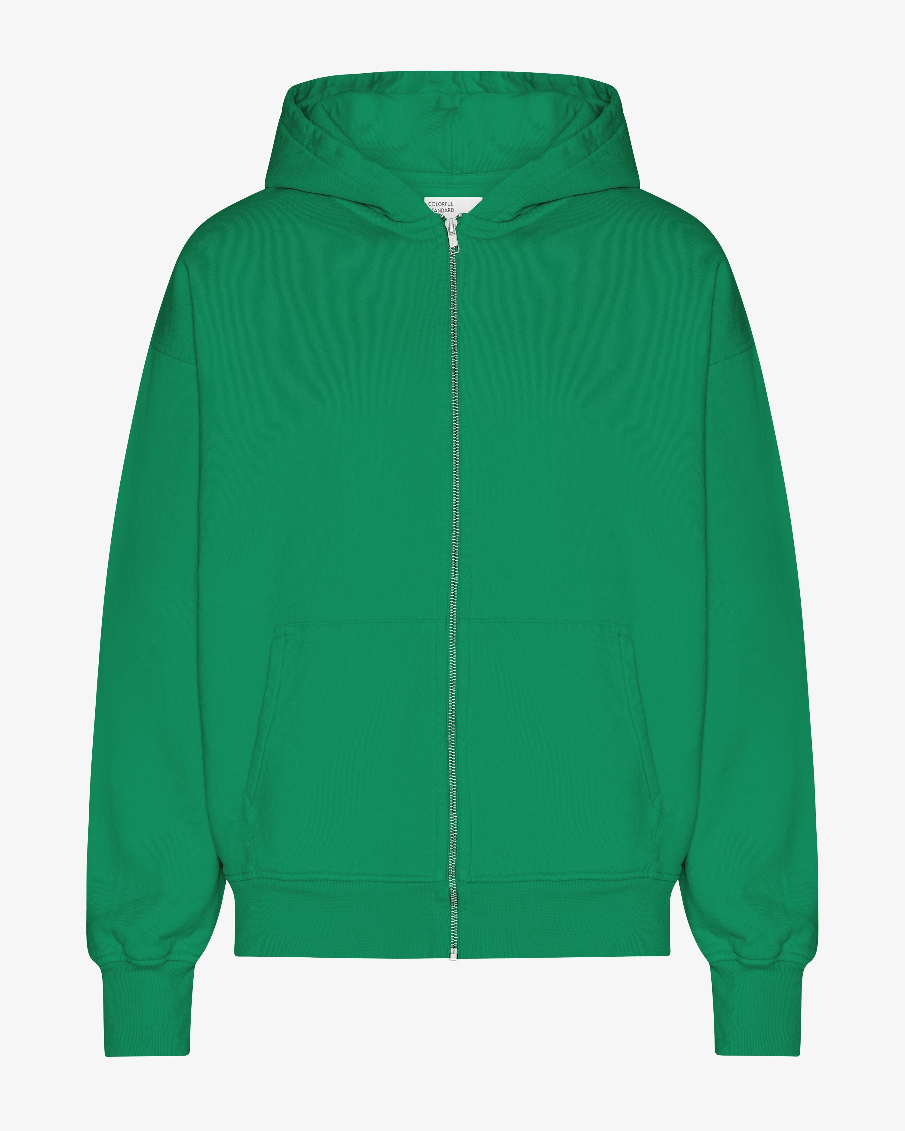 Organic Oversized Zip Hood - Kelly Green