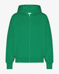 Organic Oversized Zip Hood - Kelly Green